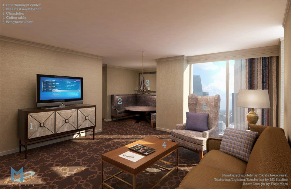 Creating Furniture Models for Previs Architectural Studies