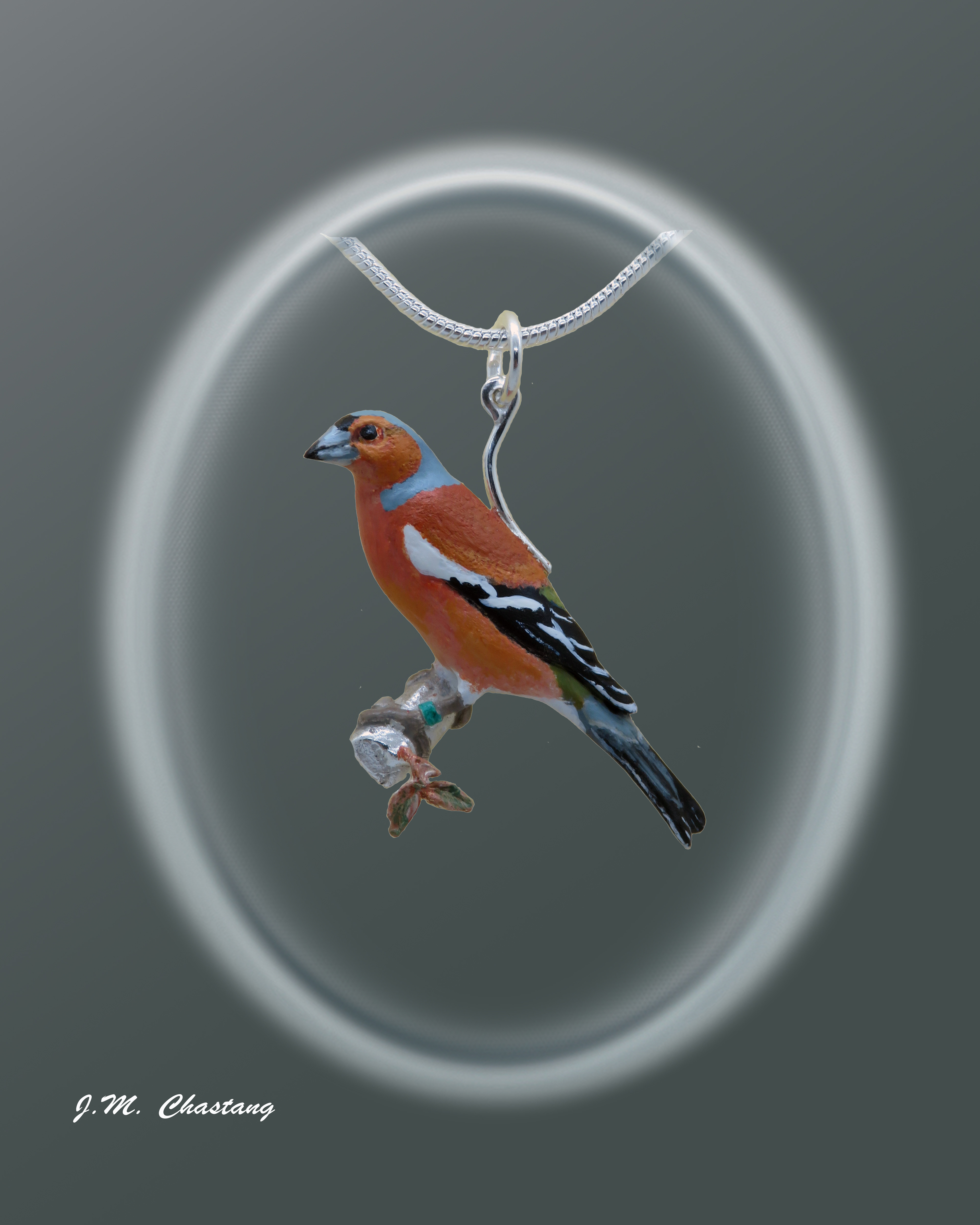 chaffinch Pendant, 60 x 22 mm ,price 55 €