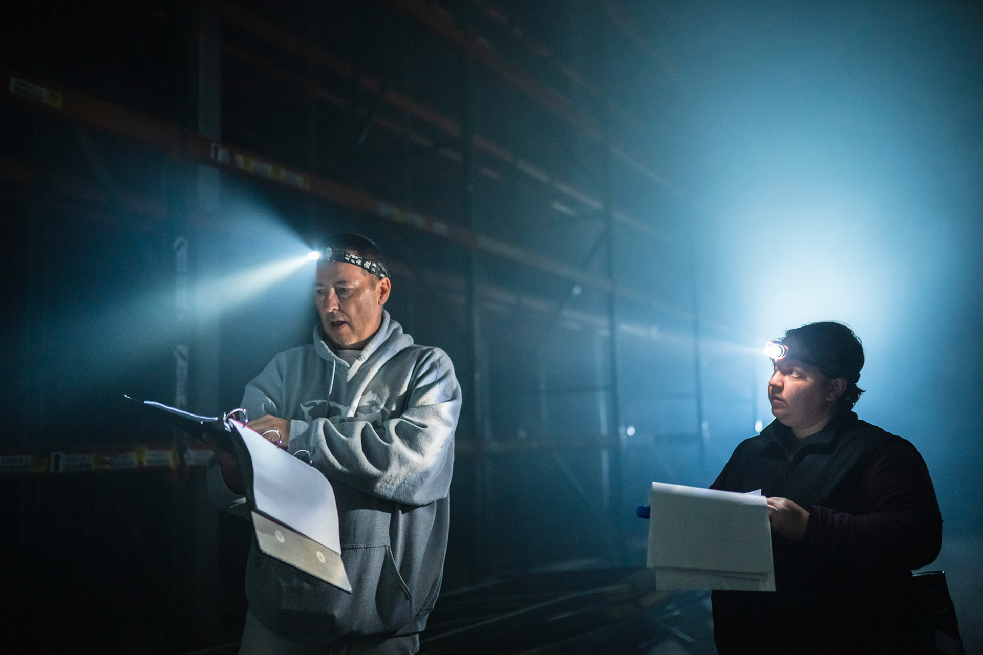 Filmmaker Stephen van Vuuren works with the cast and crew of the science fiction movie Nemesis Eterna. The filming took place in Winston Salem, NC.Photographed, Tuesday, November 2, 2021, in Winston-Salem, N.C. JERRY WOLFORD / Perfecta Visuals