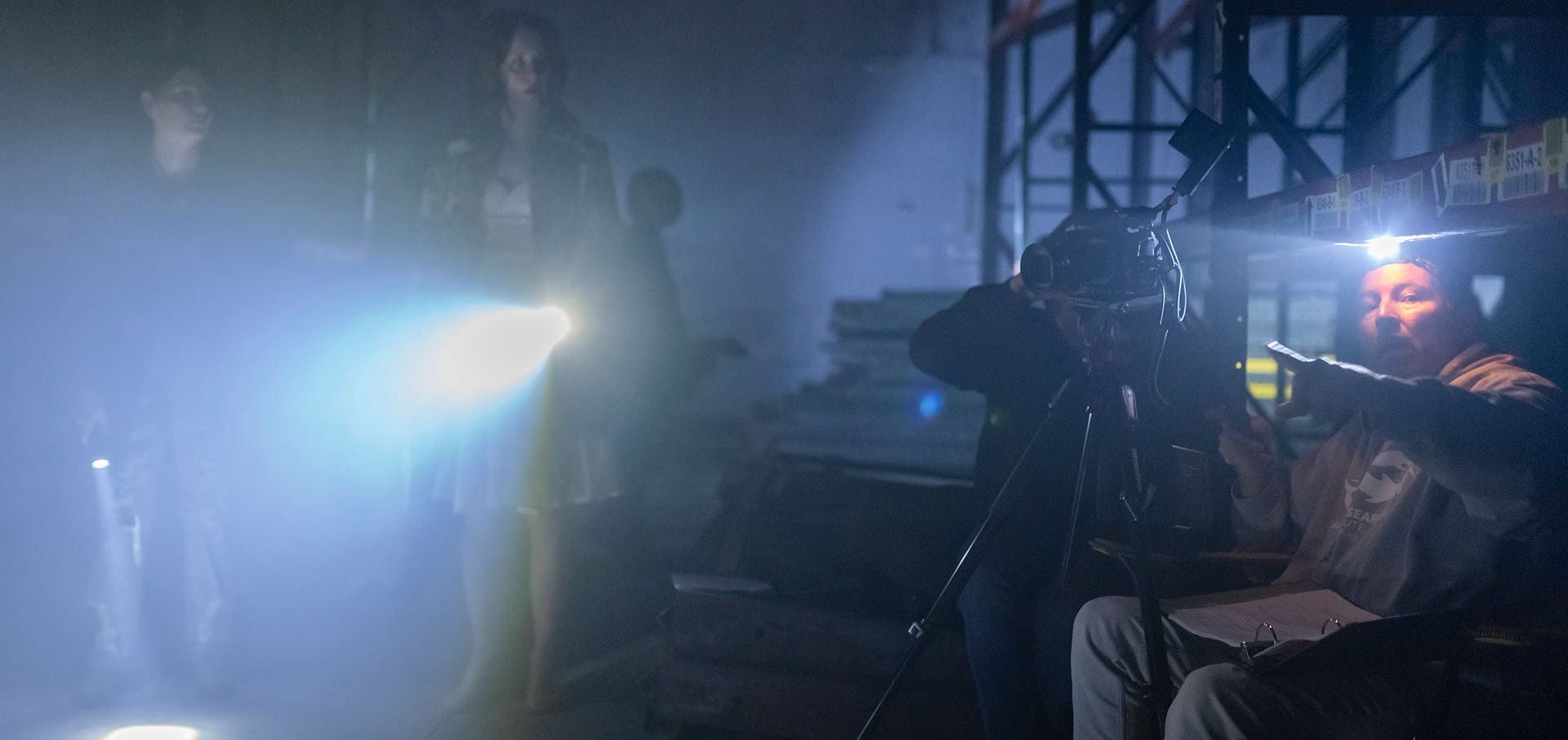 Filmmaker Stephen van Vuuren works with the cast and crew of the science fiction movie Nemesis Eterna. The filming took place in Winston Salem, NC.Photographed, Tuesday, November 2, 2021, in Winston-Salem, N.C. JERRY WOLFORD / Perfecta Visuals