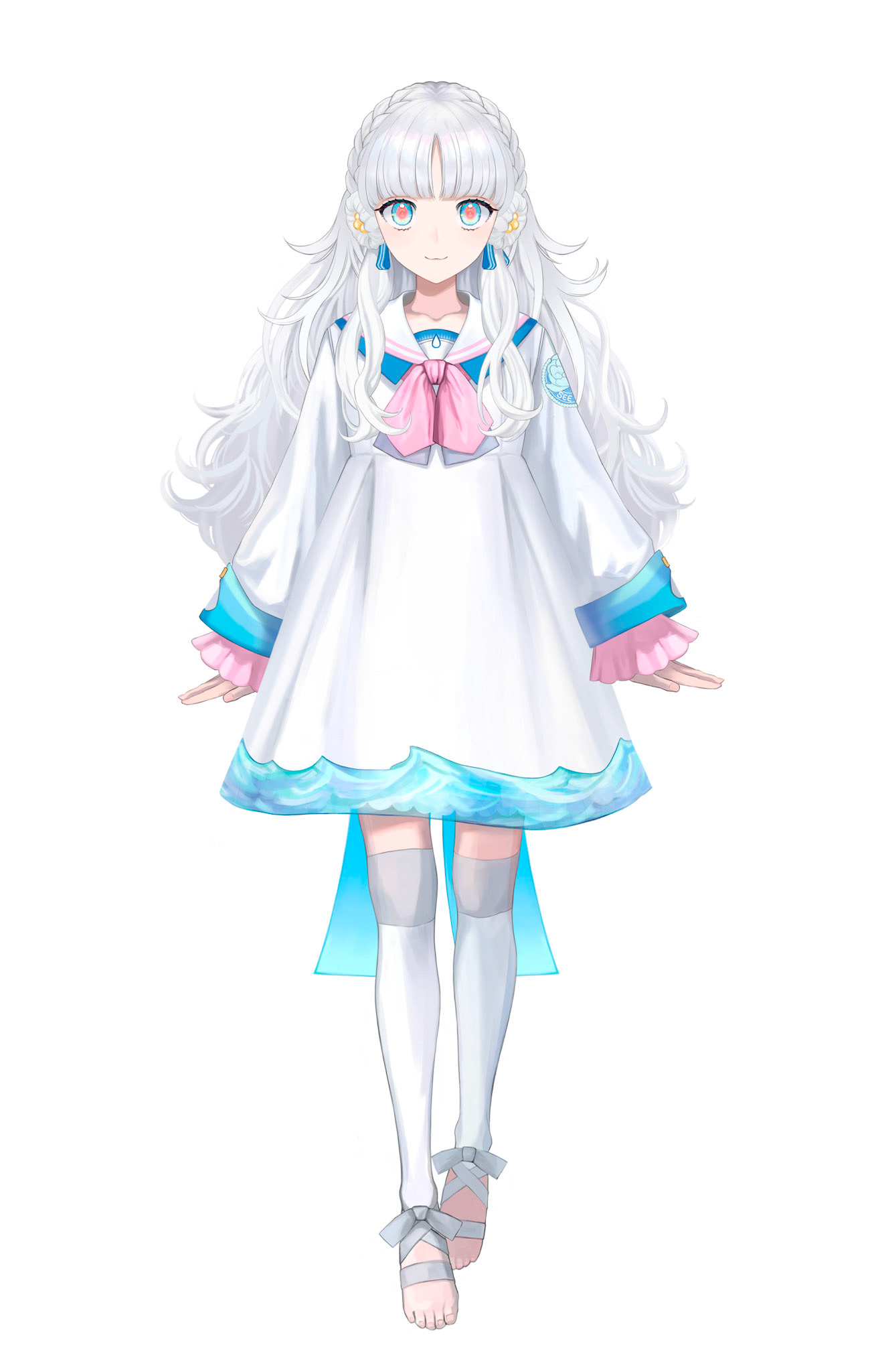 ネットカフェアトロ所属：白椿ルカ 様（ @shiroruca_atro ）キャラクターデザイン/イラストを担当しました