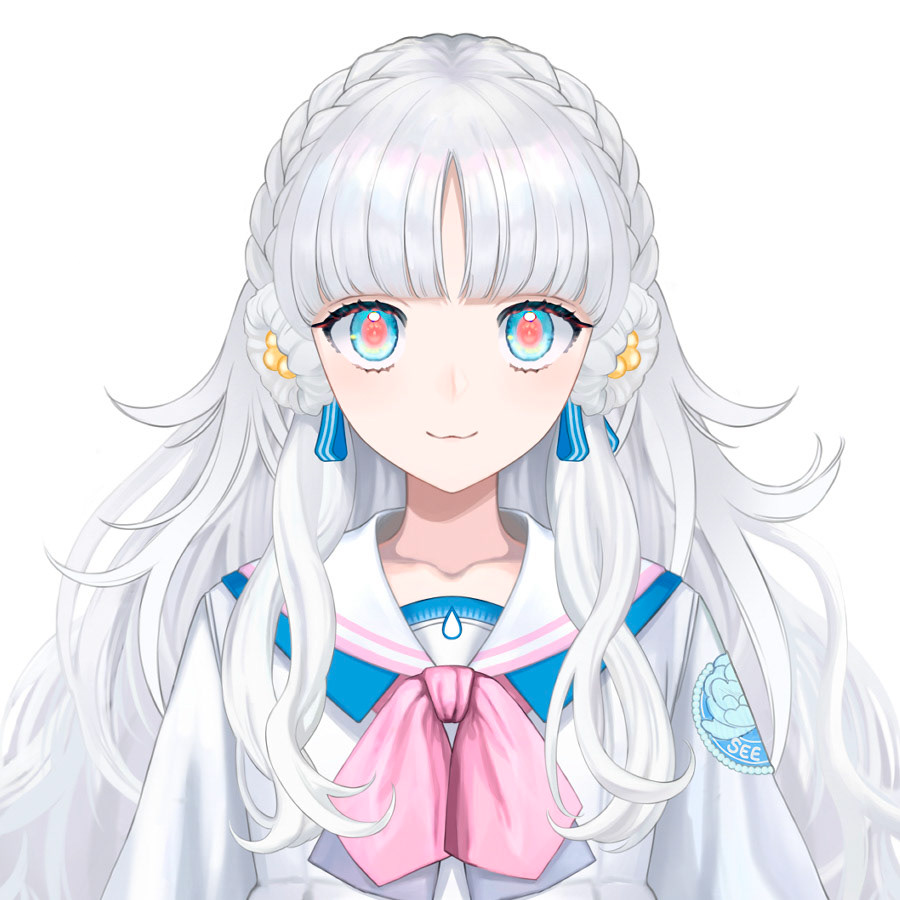 ネットカフェアトロ所属：白椿ルカ 様（ @shiroruca_atro ）キャラクターデザイン/イラストを担当しました