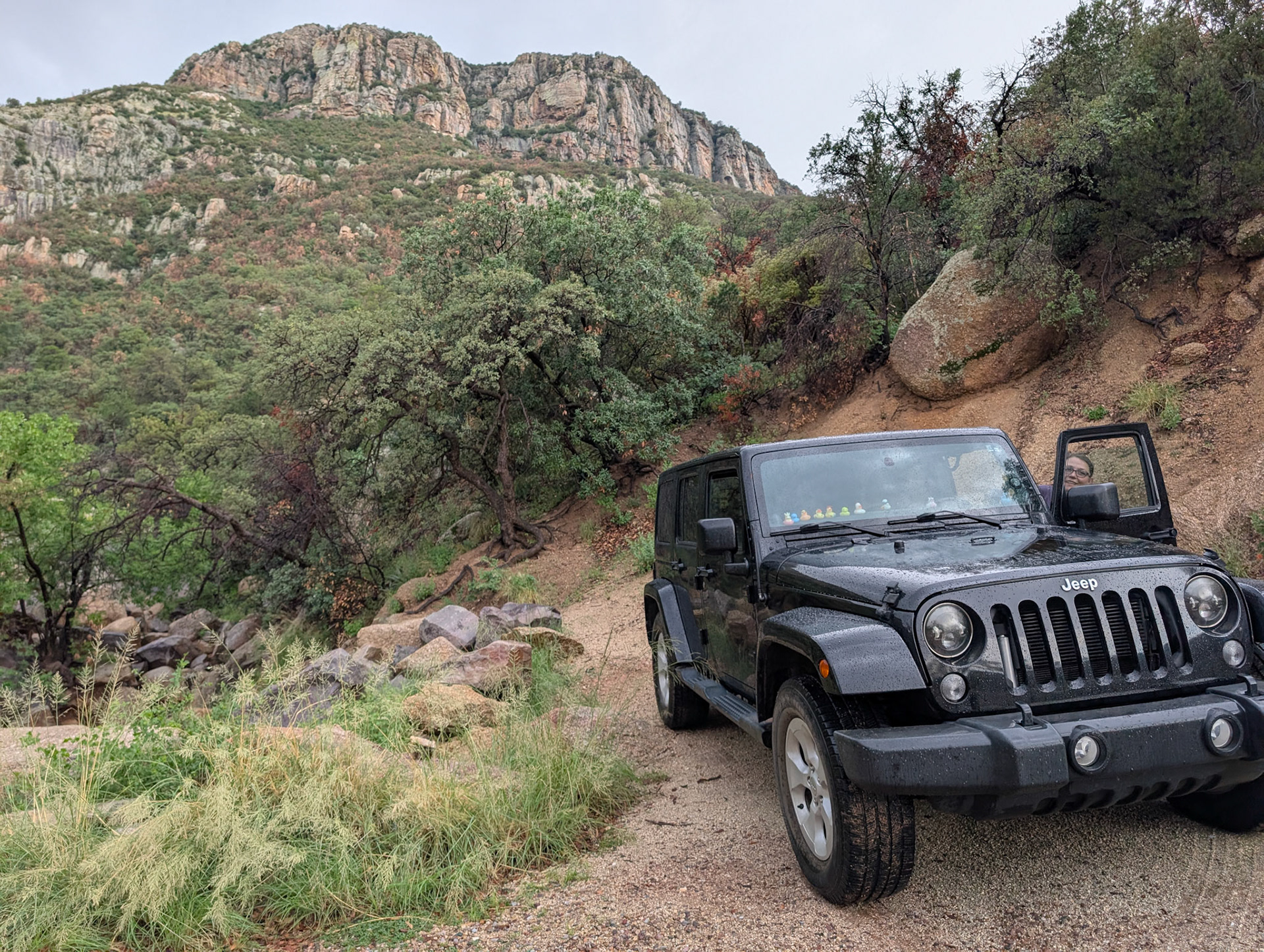 Jeep near Carr Canyon