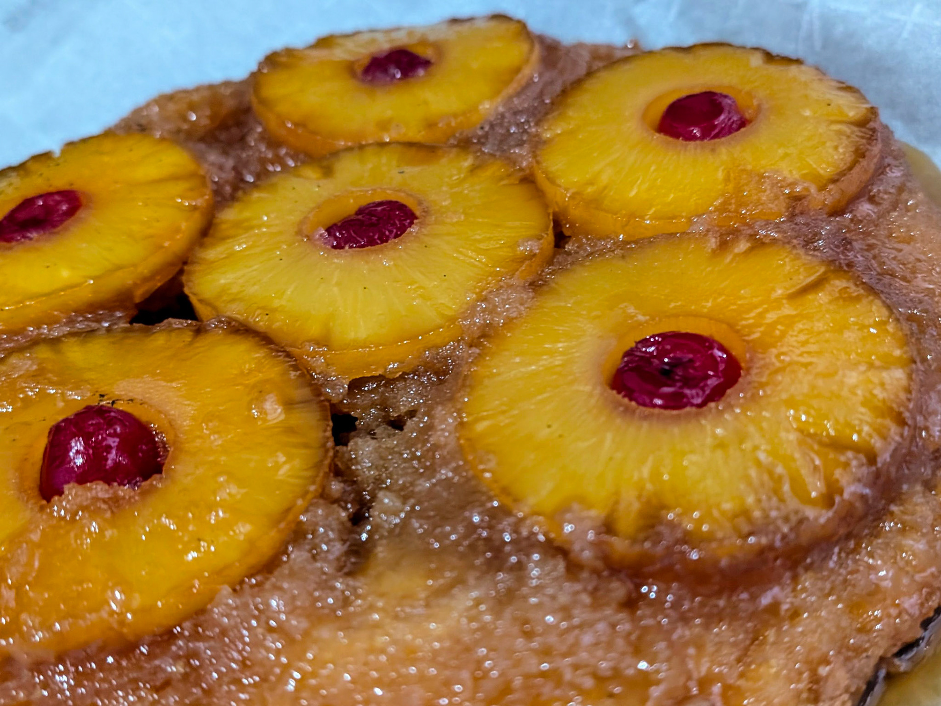 Pineapple upside down birthday cake