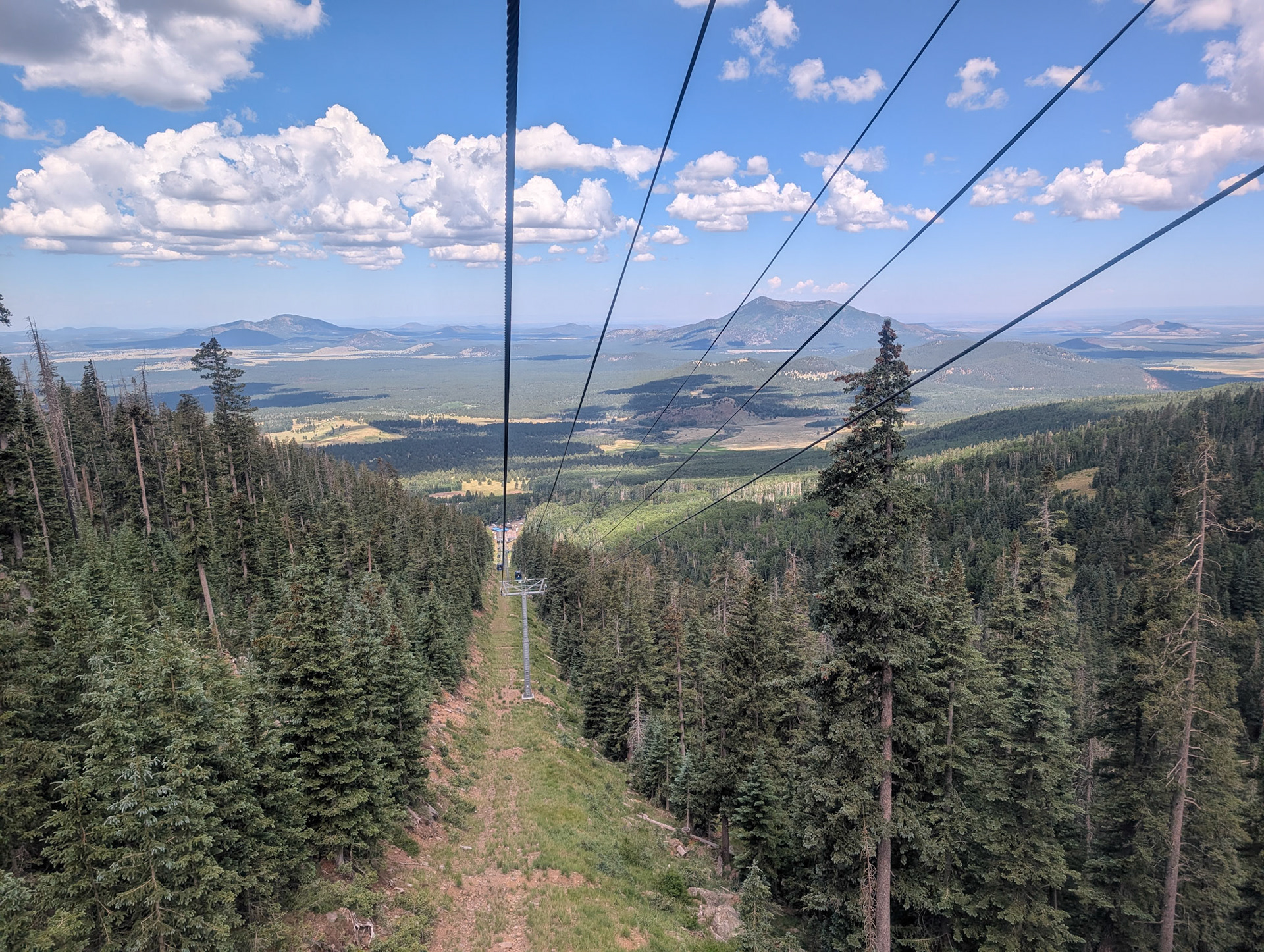 View from the Arizona snow bowl gondola
