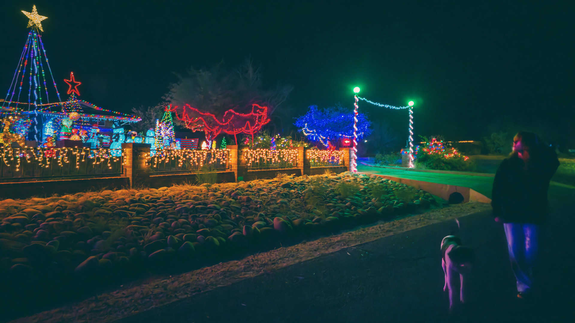 Neighborhood walk to look at lights
