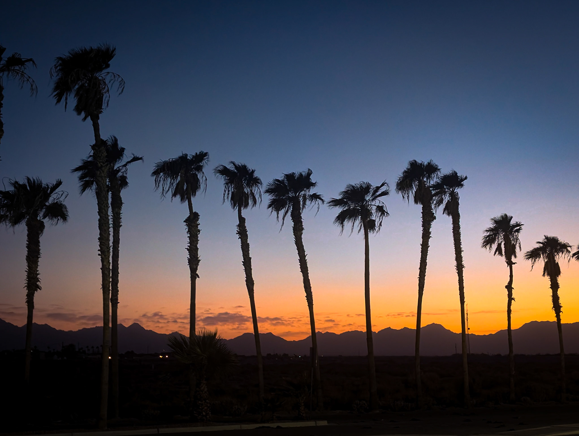 Sunset near Yuma AZ
