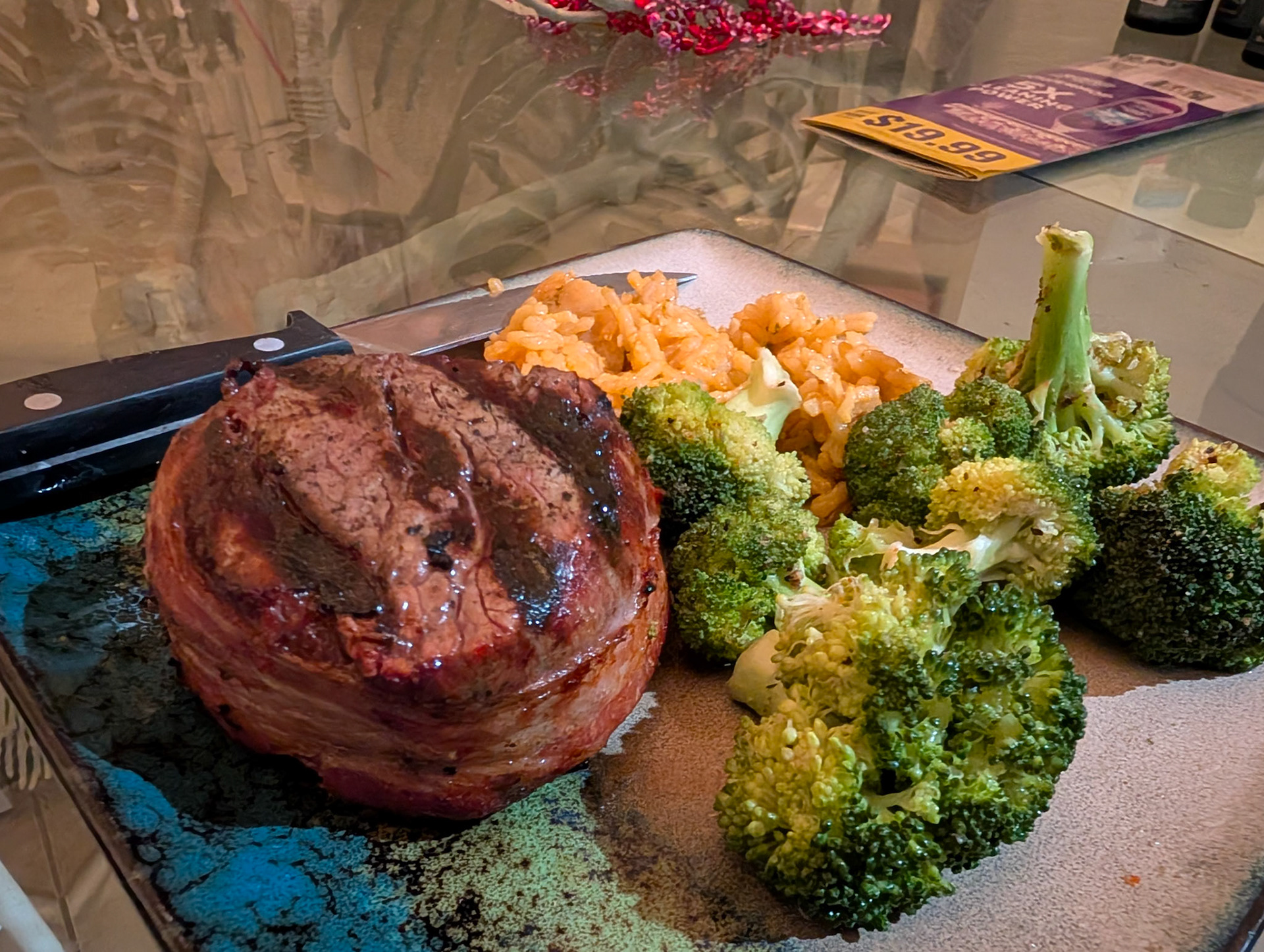 Not sure why I made bacon wrapped filet mignon, but it was good