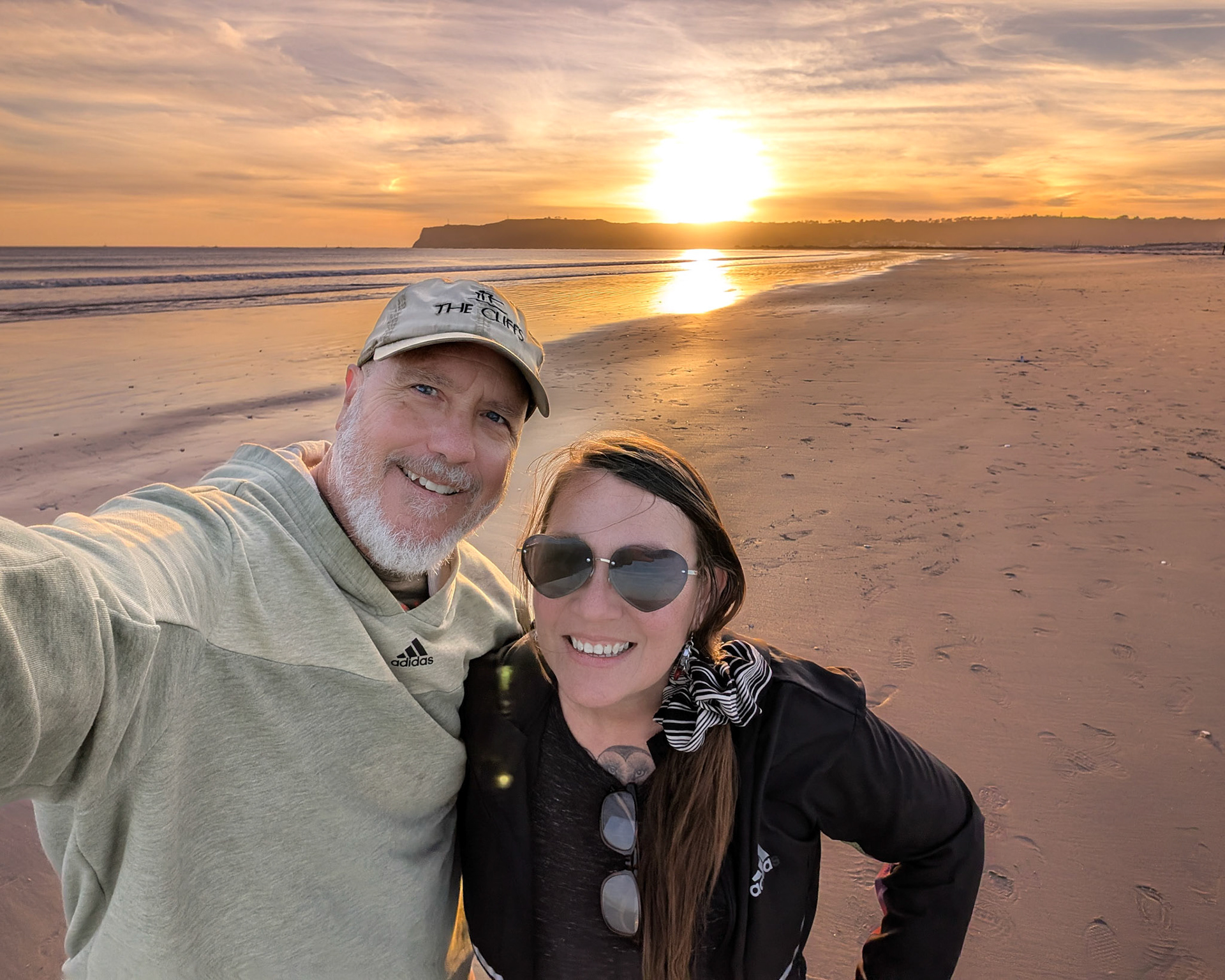Sunset "usie" on the beach