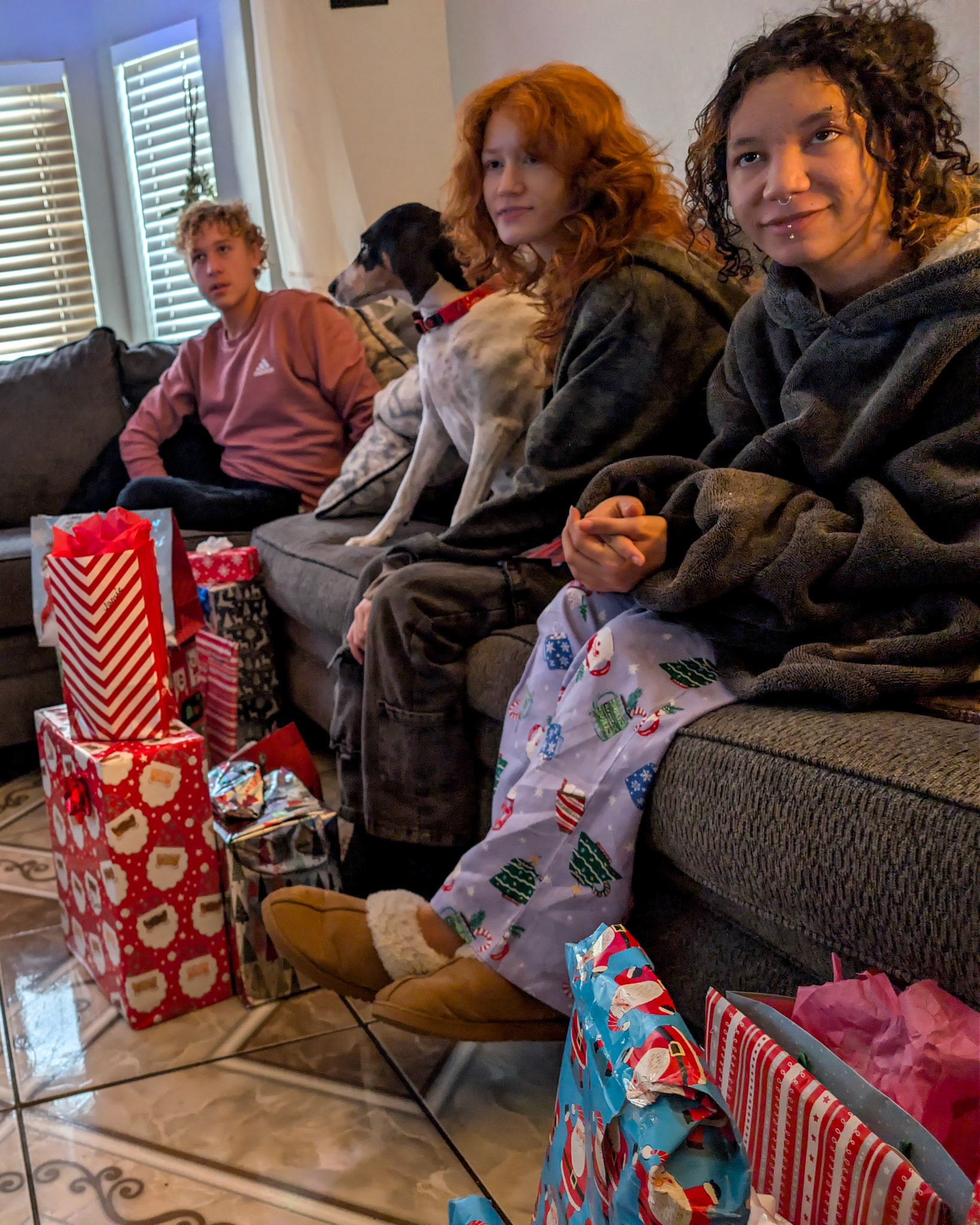 Christmas morning on the couch