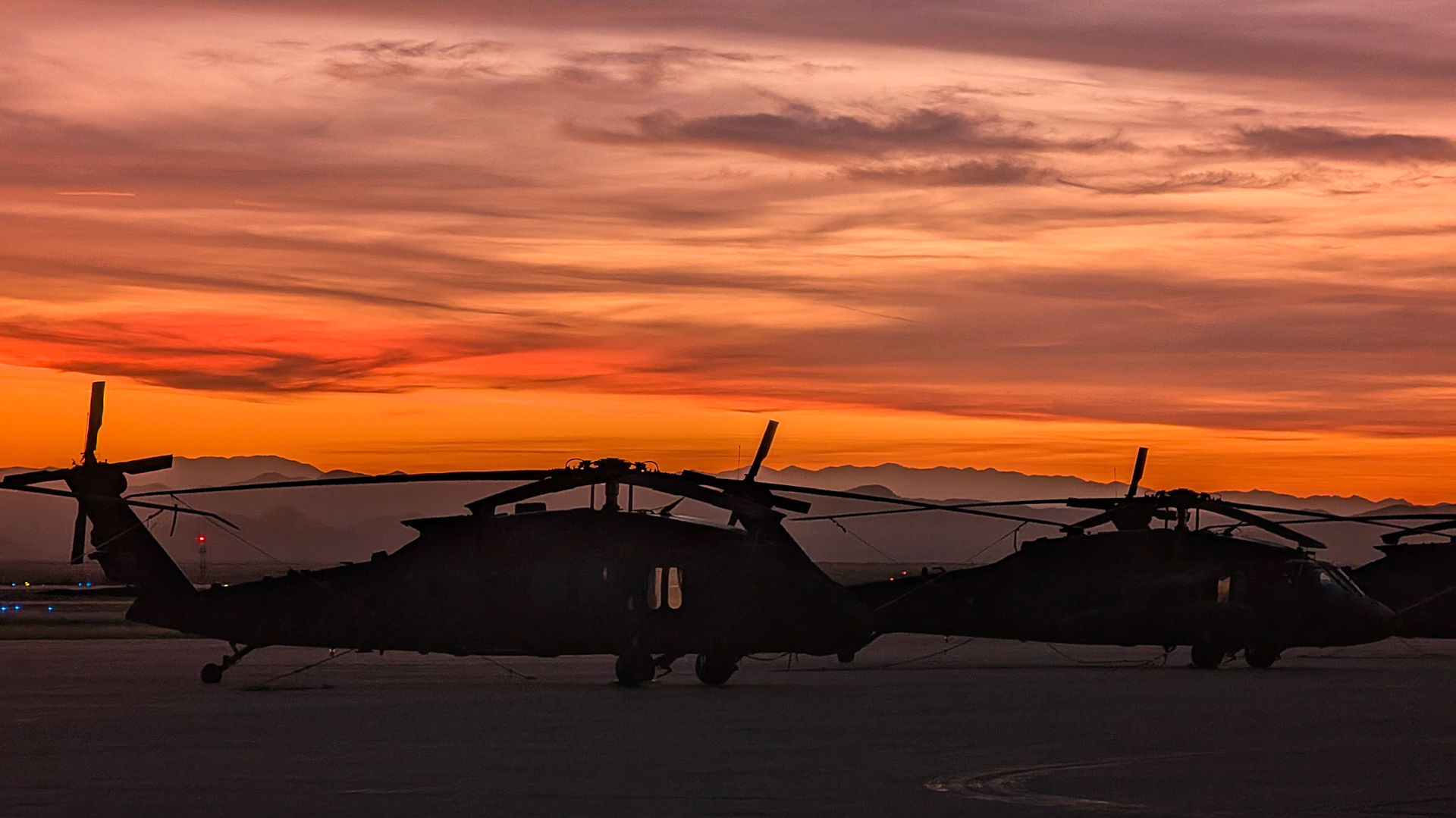 I must have likes this sunrise helicopter scene