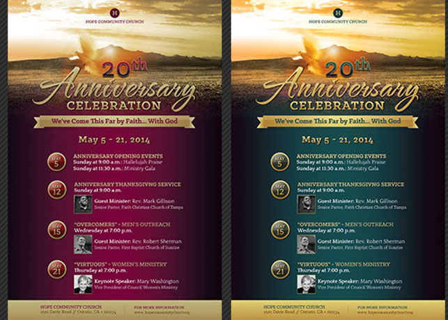 church anniversary celebration flyer