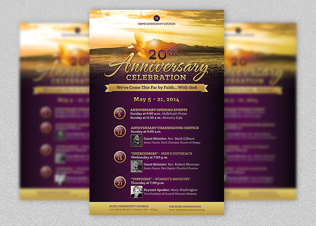 church anniversary flyer