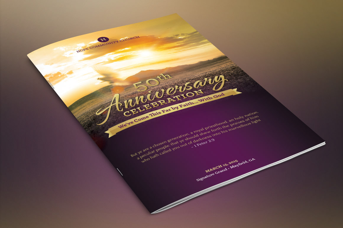 church anniversary program covers