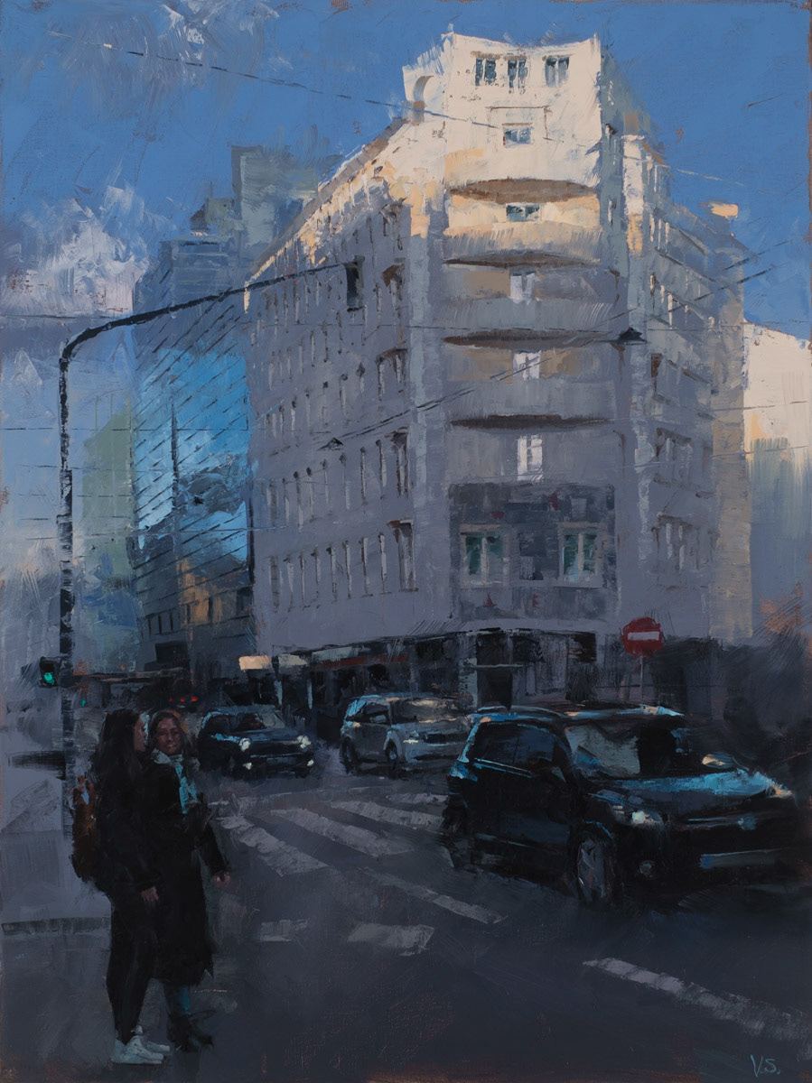 STREET SCENE XIV / „WINTER AFTERNOON“, 2021 80 x 60 cm