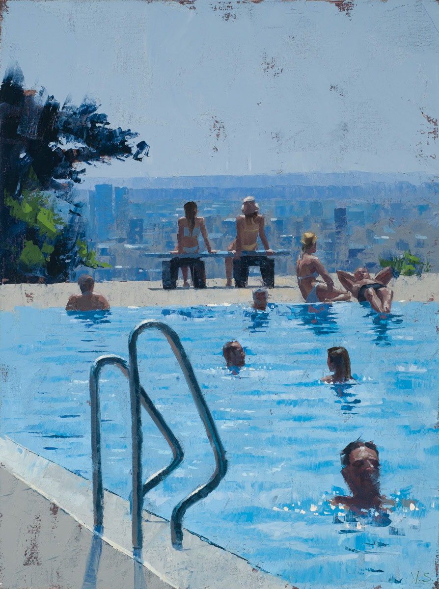 Schwimmbad, 2022, 80 x 60 cm
