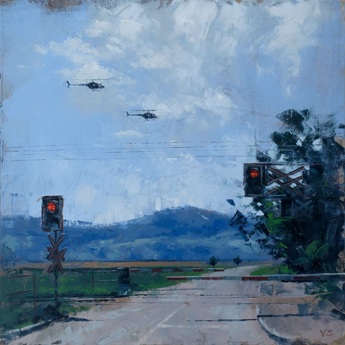 Tullnerfeld Sommer, 2019, 70 x 70 cm
