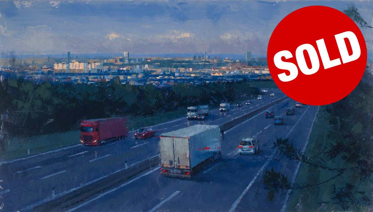A21 at Dusk, 2022, 80 x 140 cm