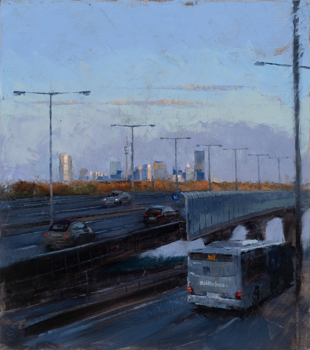 142 ENTERING VIENNA, 2021, 90x80cm
