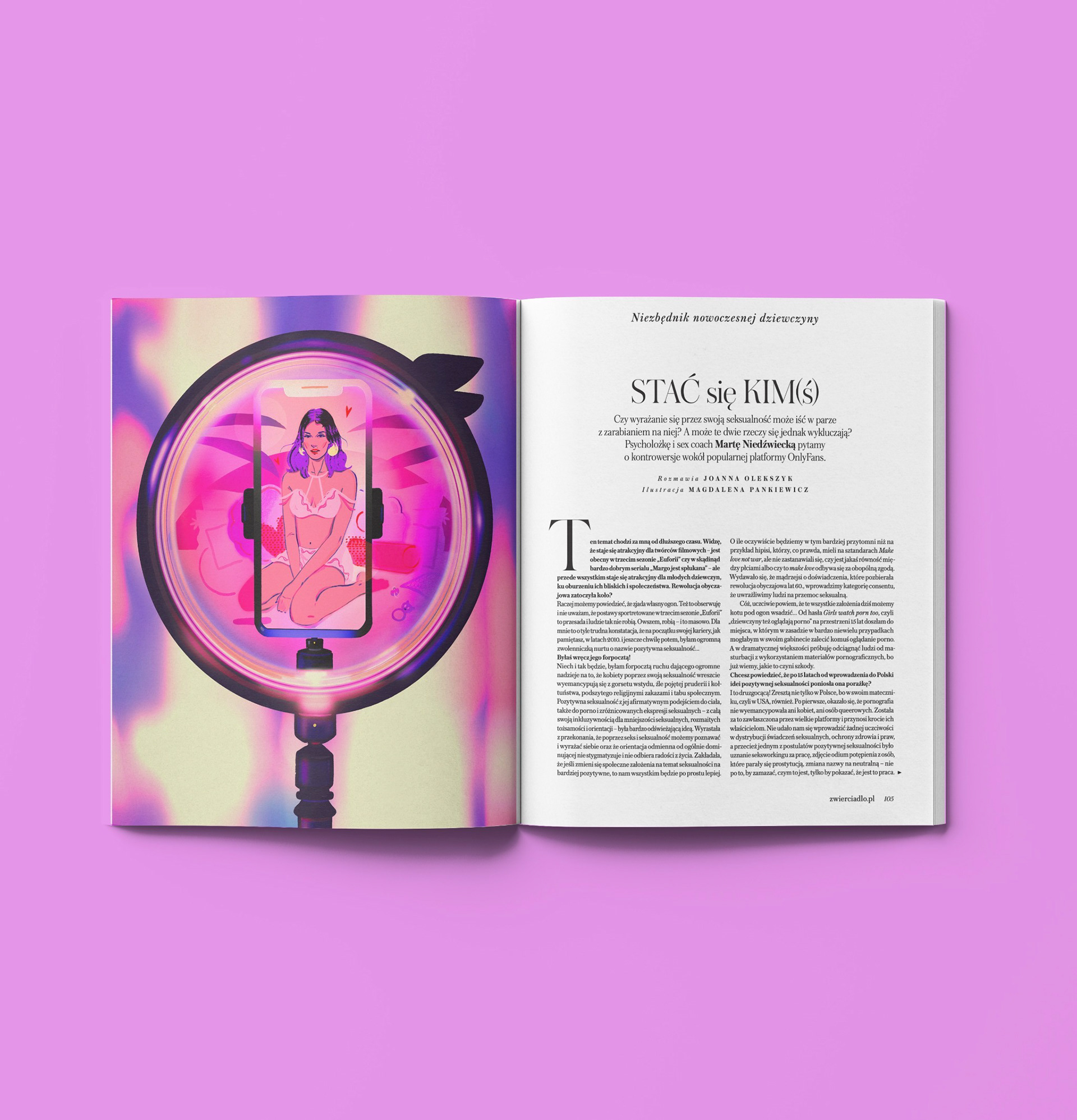 Onlyfans, Zwierciadło magazine