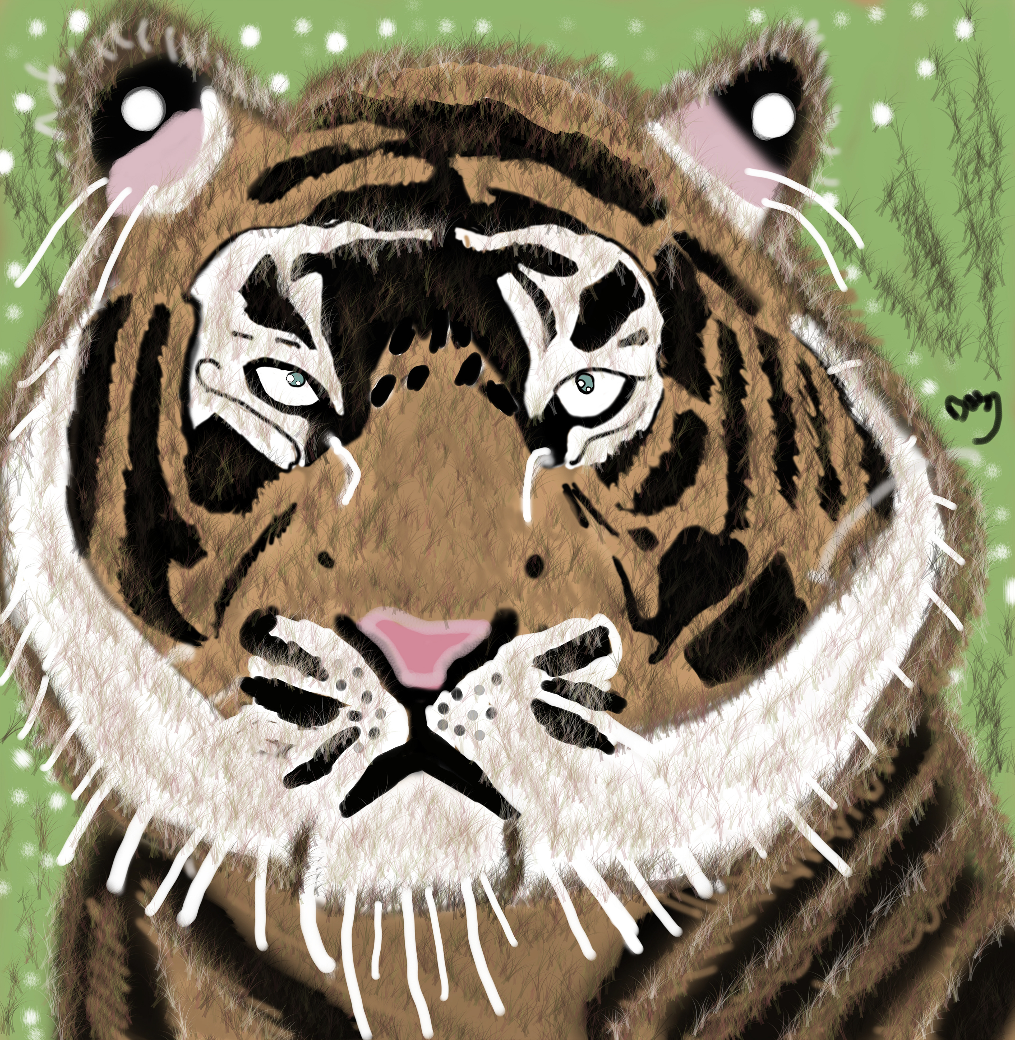 Digital Tiger Illustration