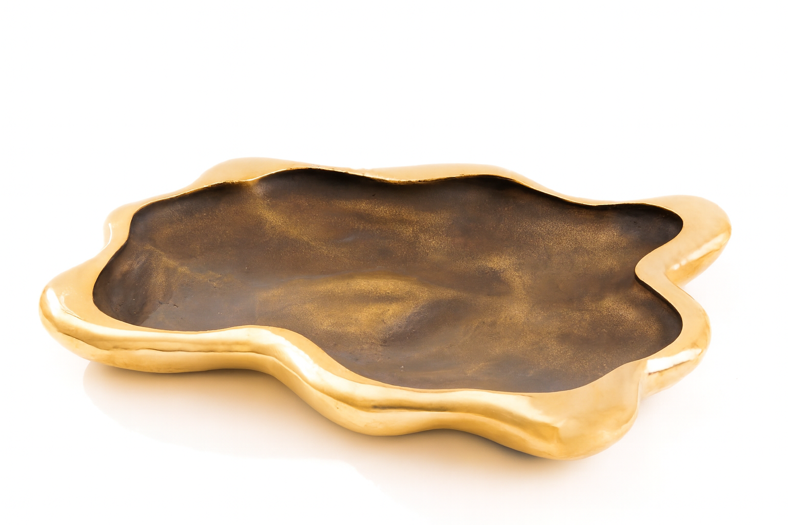Bronze art bowl capturing movement anchored in metal, a true interior statement piece