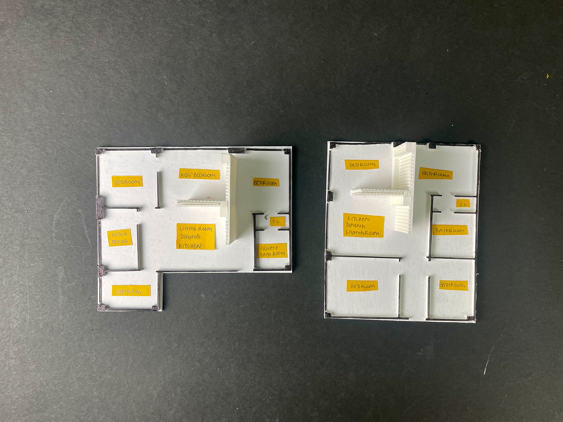 Study unit model with Flex wall