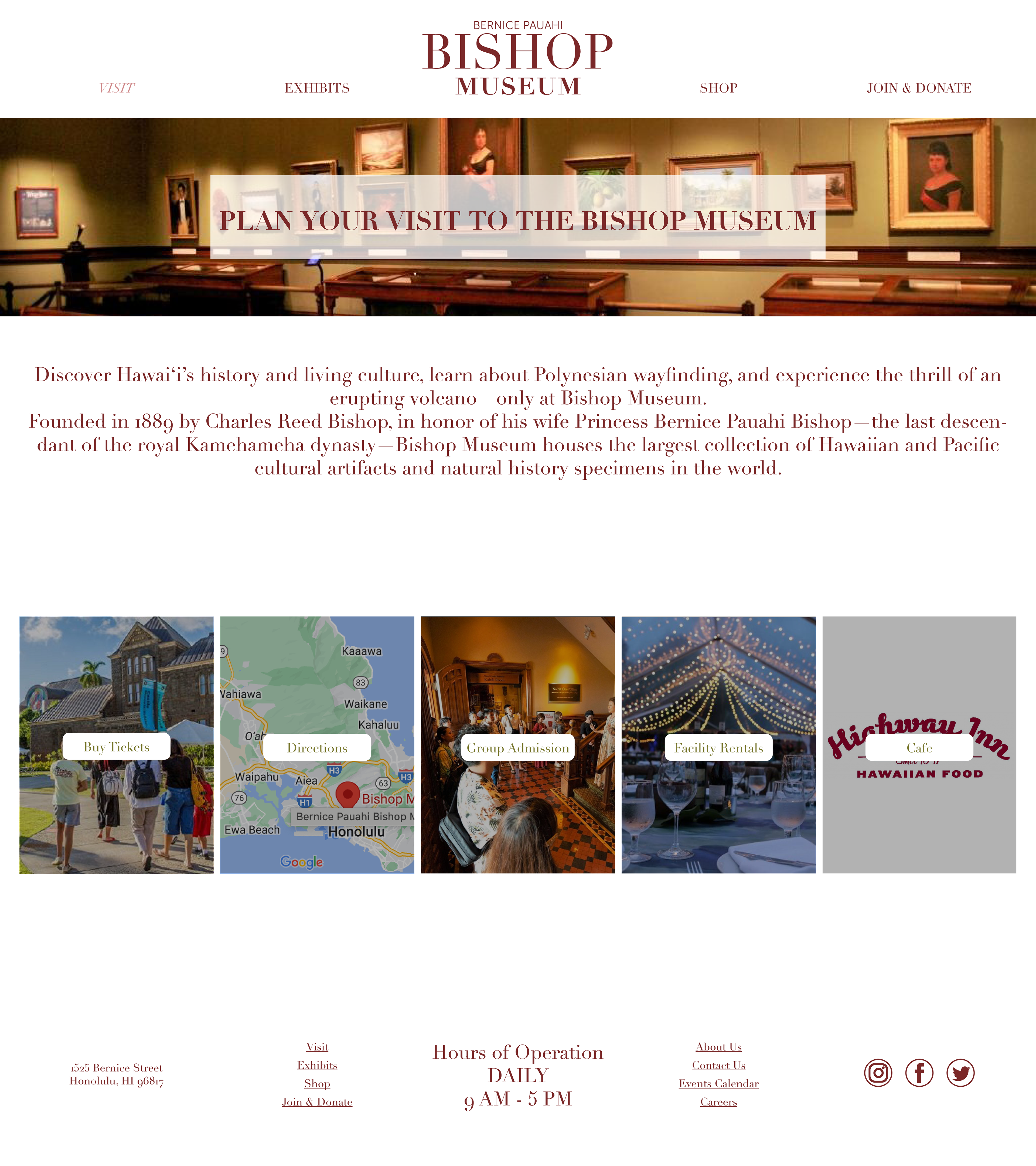 "Visit" page