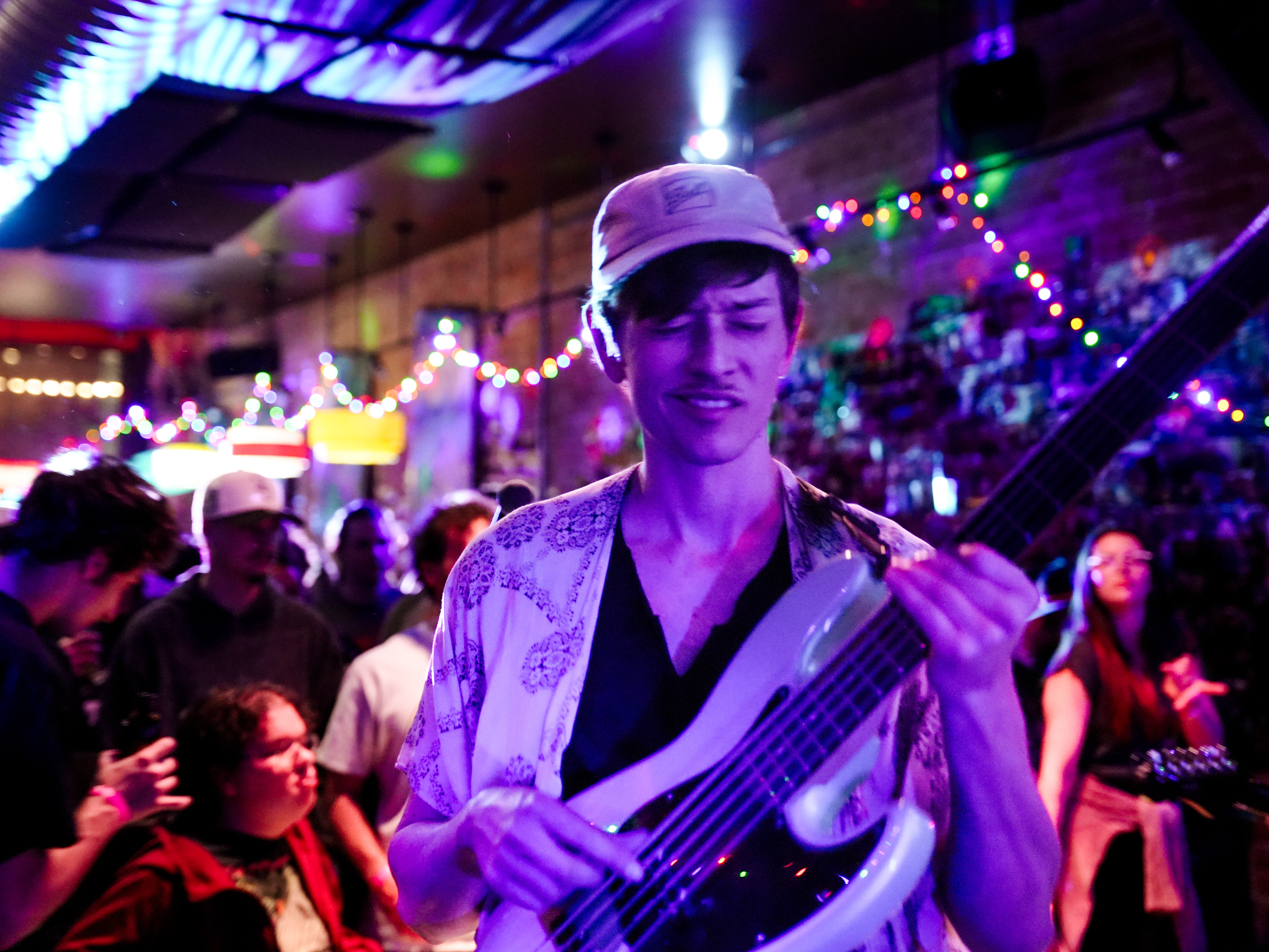 Joseph Szlanic of Shadow Work performing the kickoff show for the Something’s Burning Tour at Surfside 7.