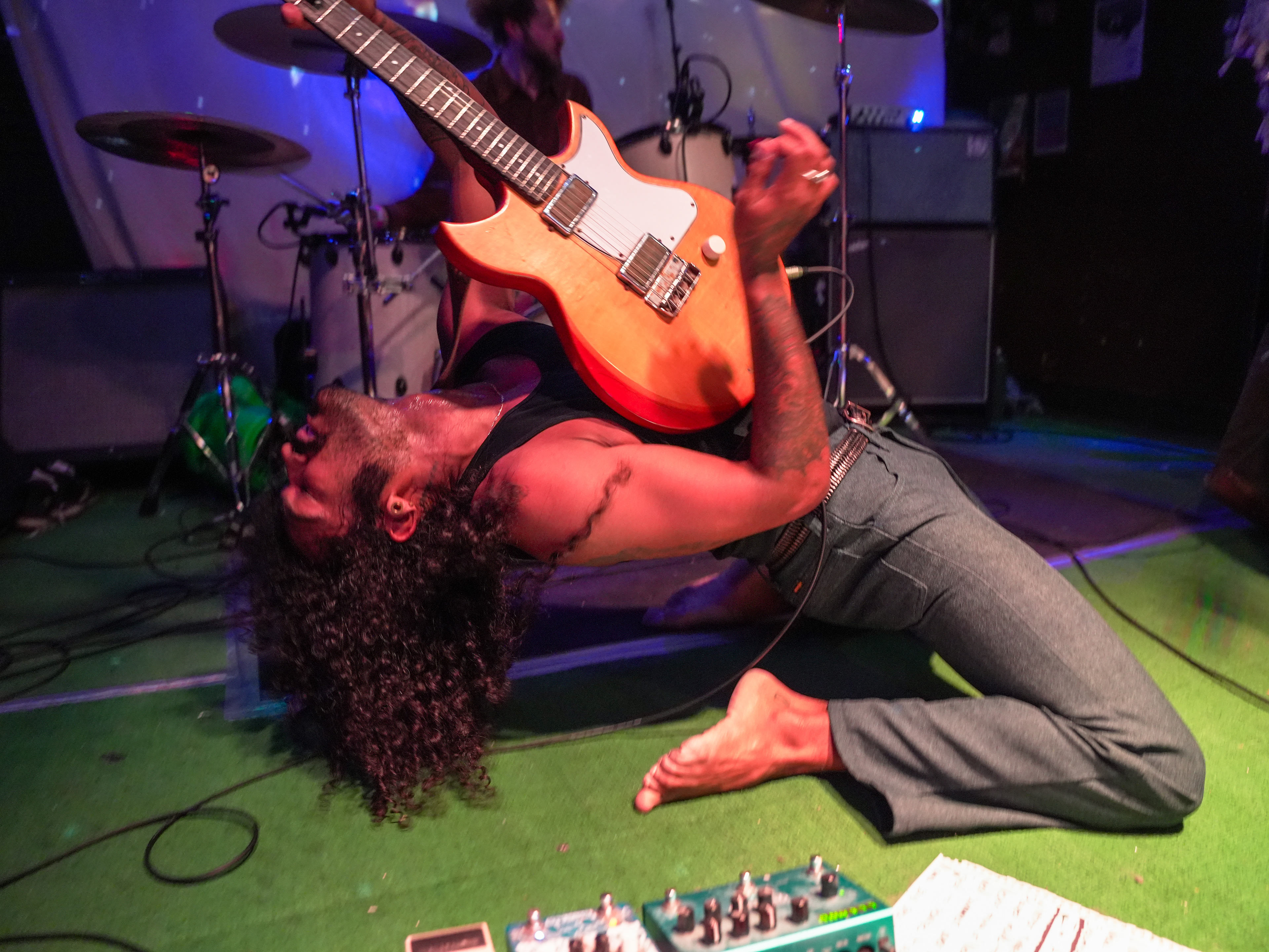 Rafael Nava of Shadow Work performing the kickoff show for the Something’s Burning Tour at Surfside 7.