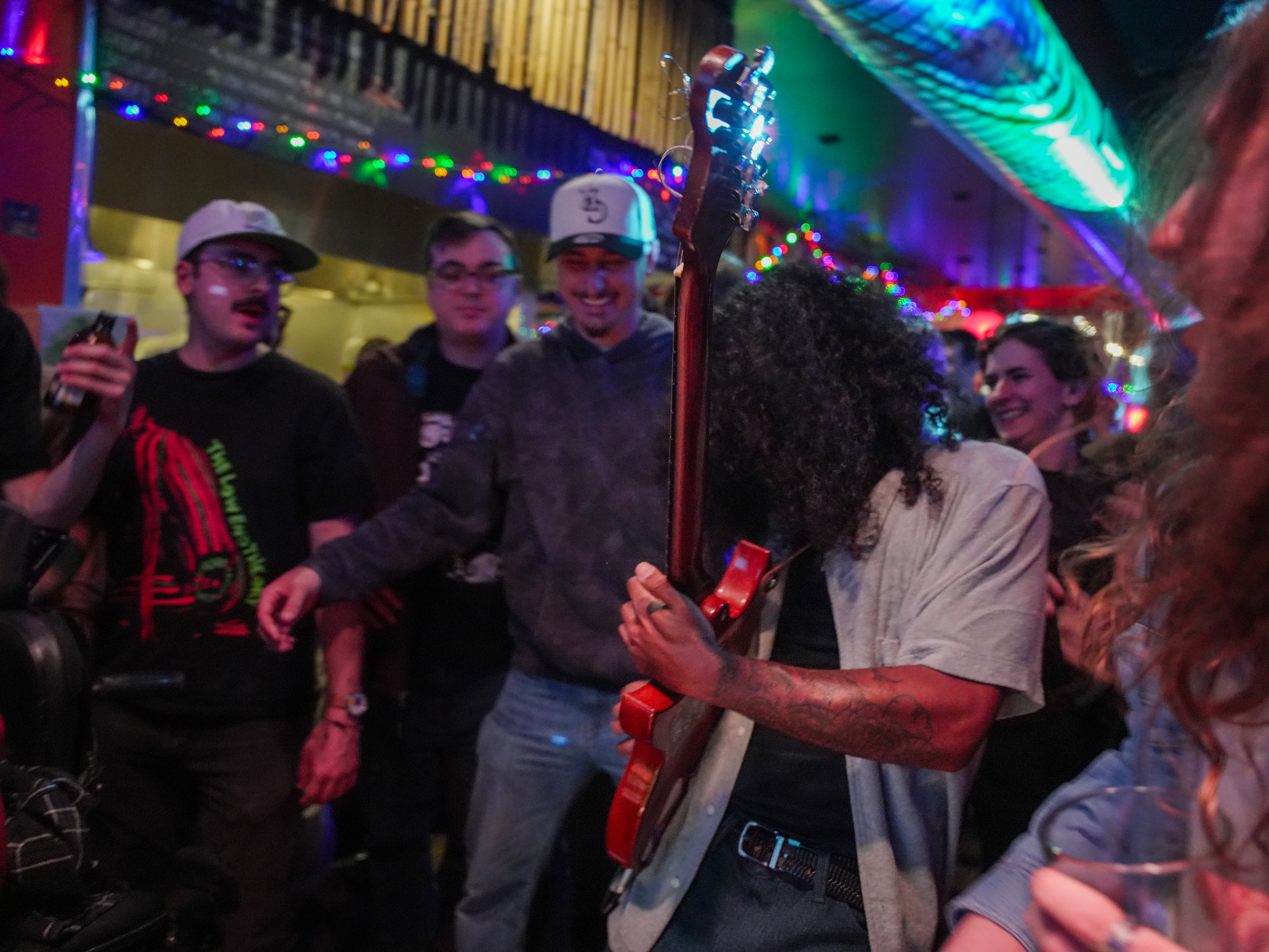 Rafael Nava of Shadow Work performing the kickoff show for the Something’s Burning Tour at Surfside 7.