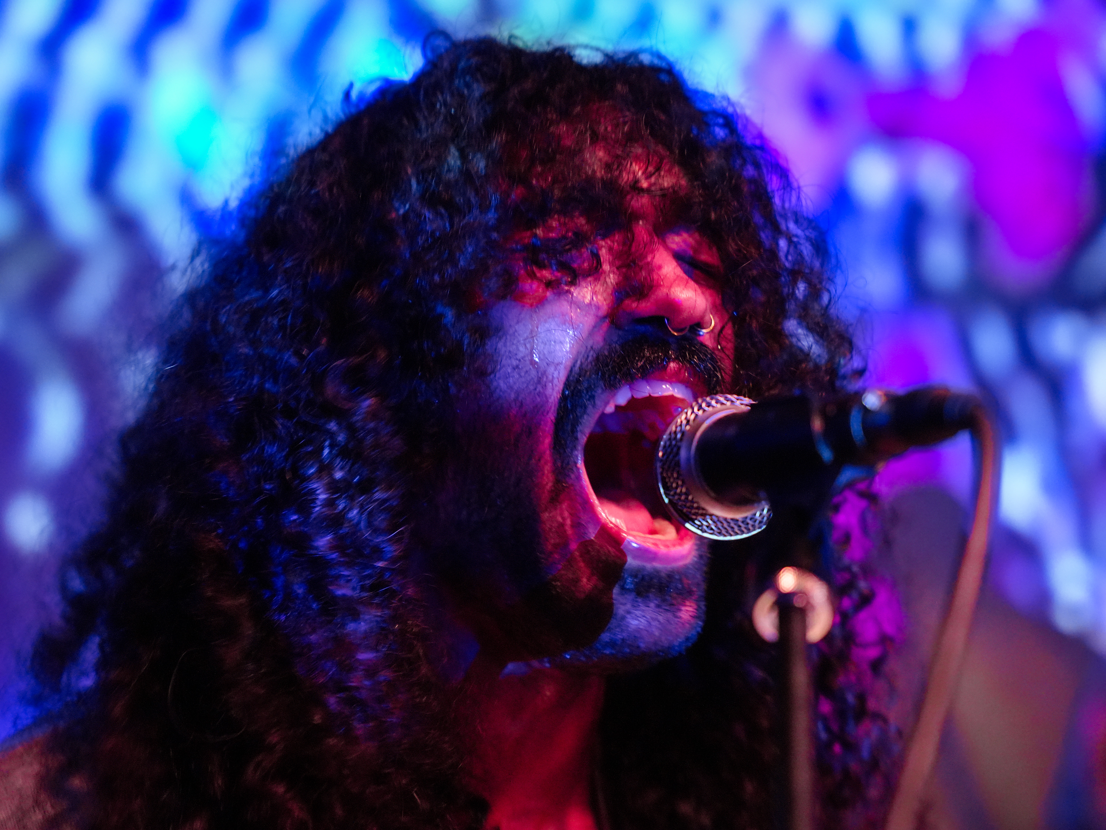 Rafael Nava of Shadow Work performing the kickoff show for the Something’s Burning Tour at Surfside 7.