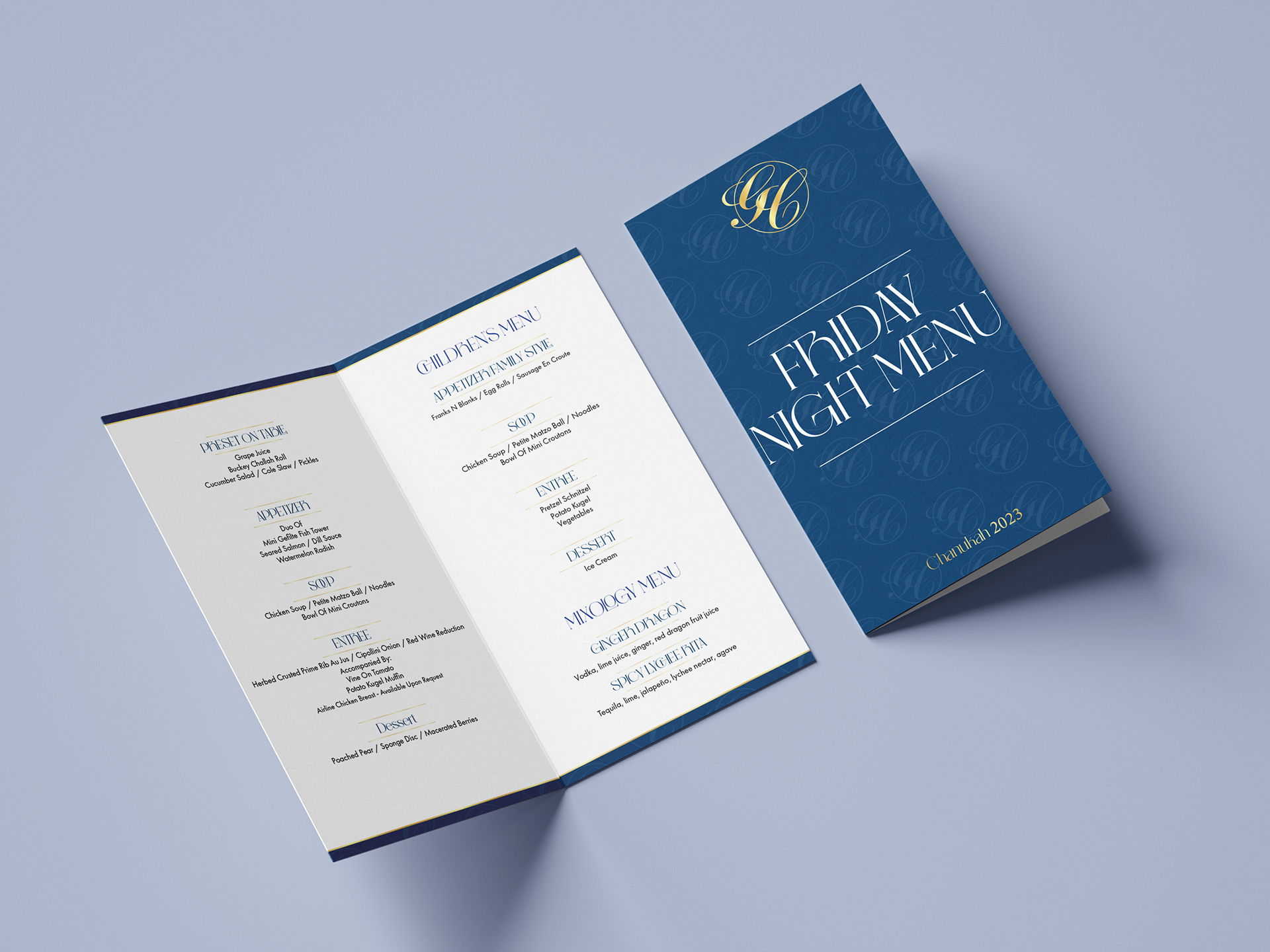 Greenwald Caterers Shabbos Chanukah Menu