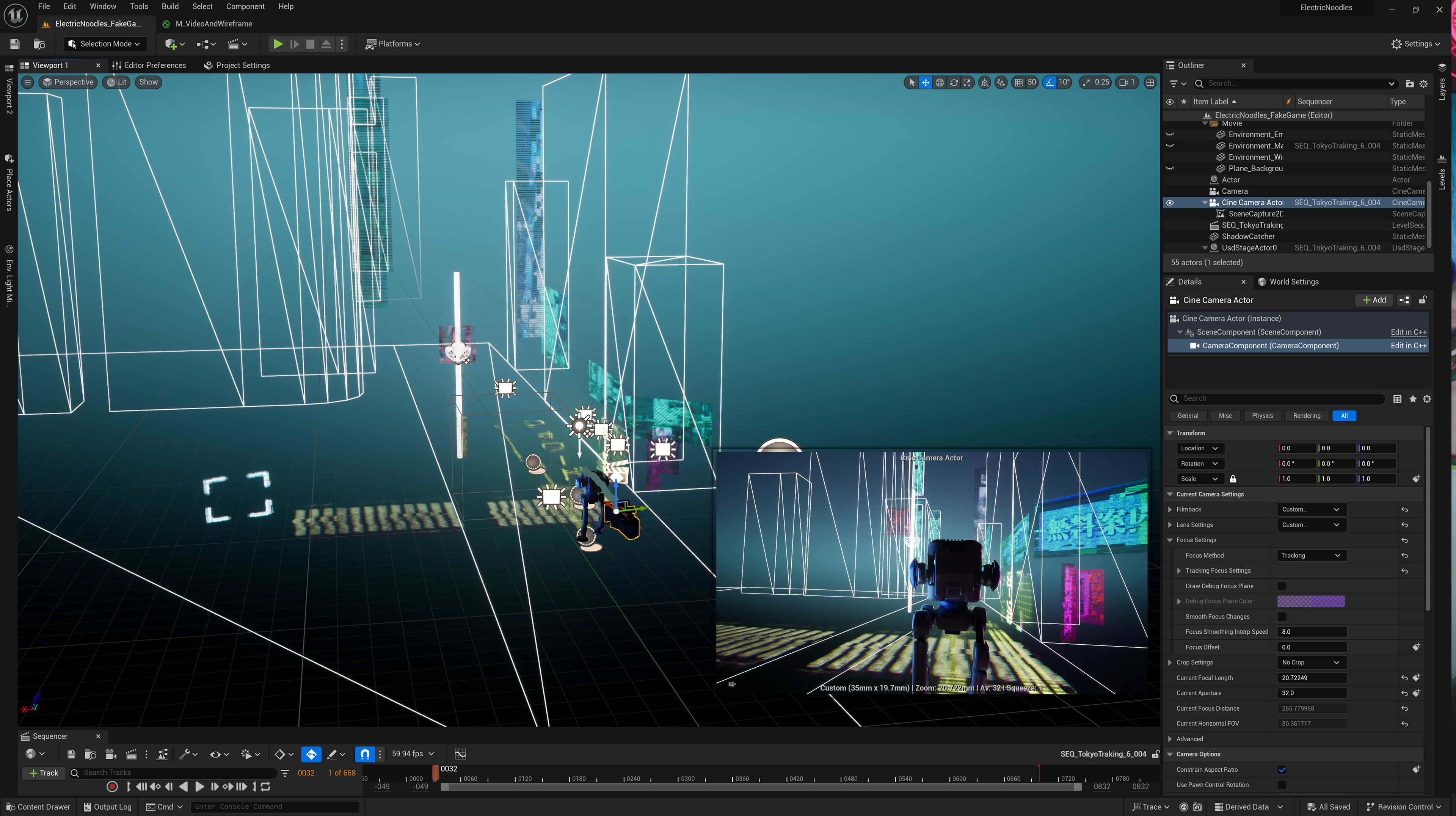 Depth extraction using the camera tracking