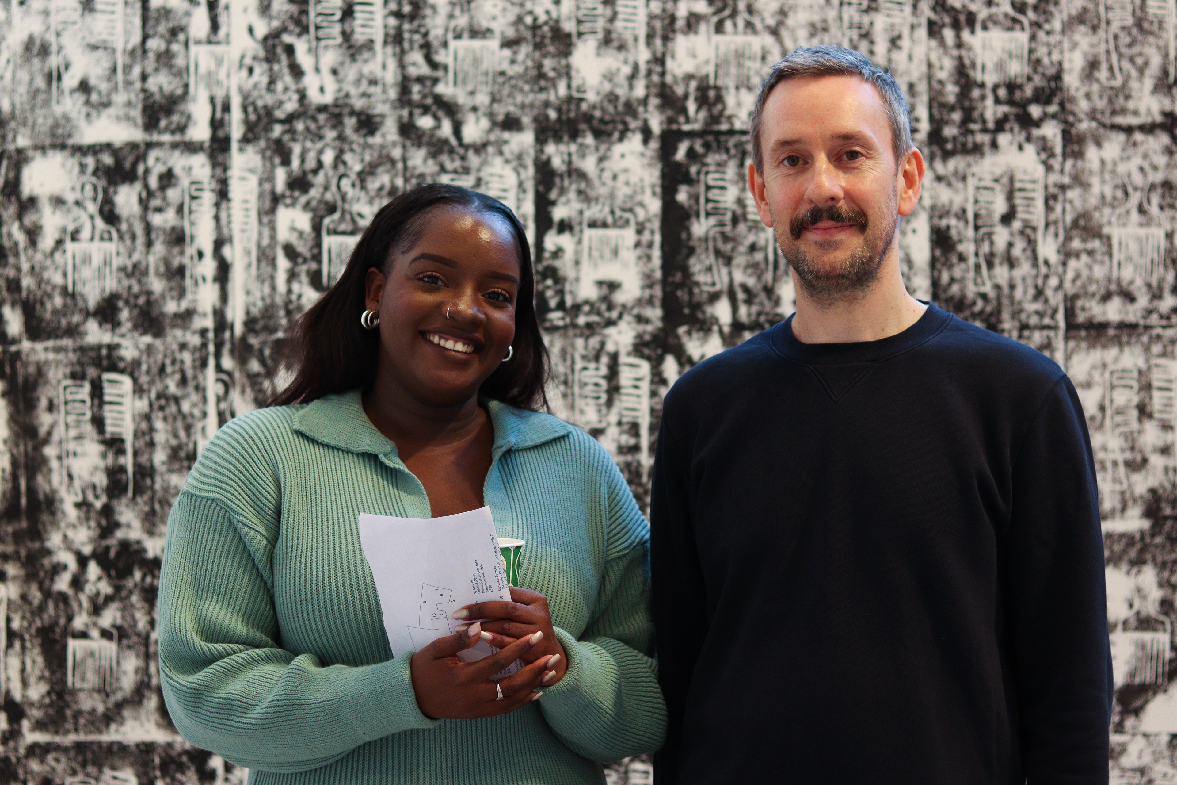 Matthew Bamber (right) and Ivy Kalungi (left)