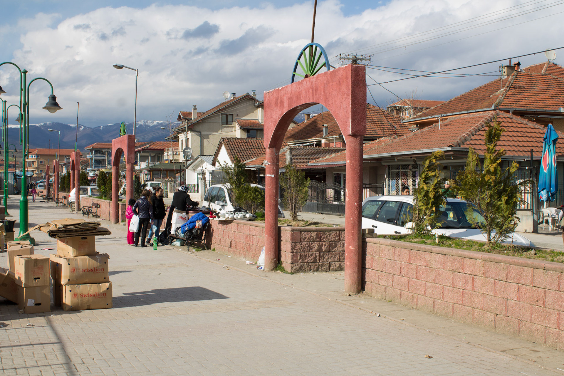City center of the gipsy town of "shutka", Skopje