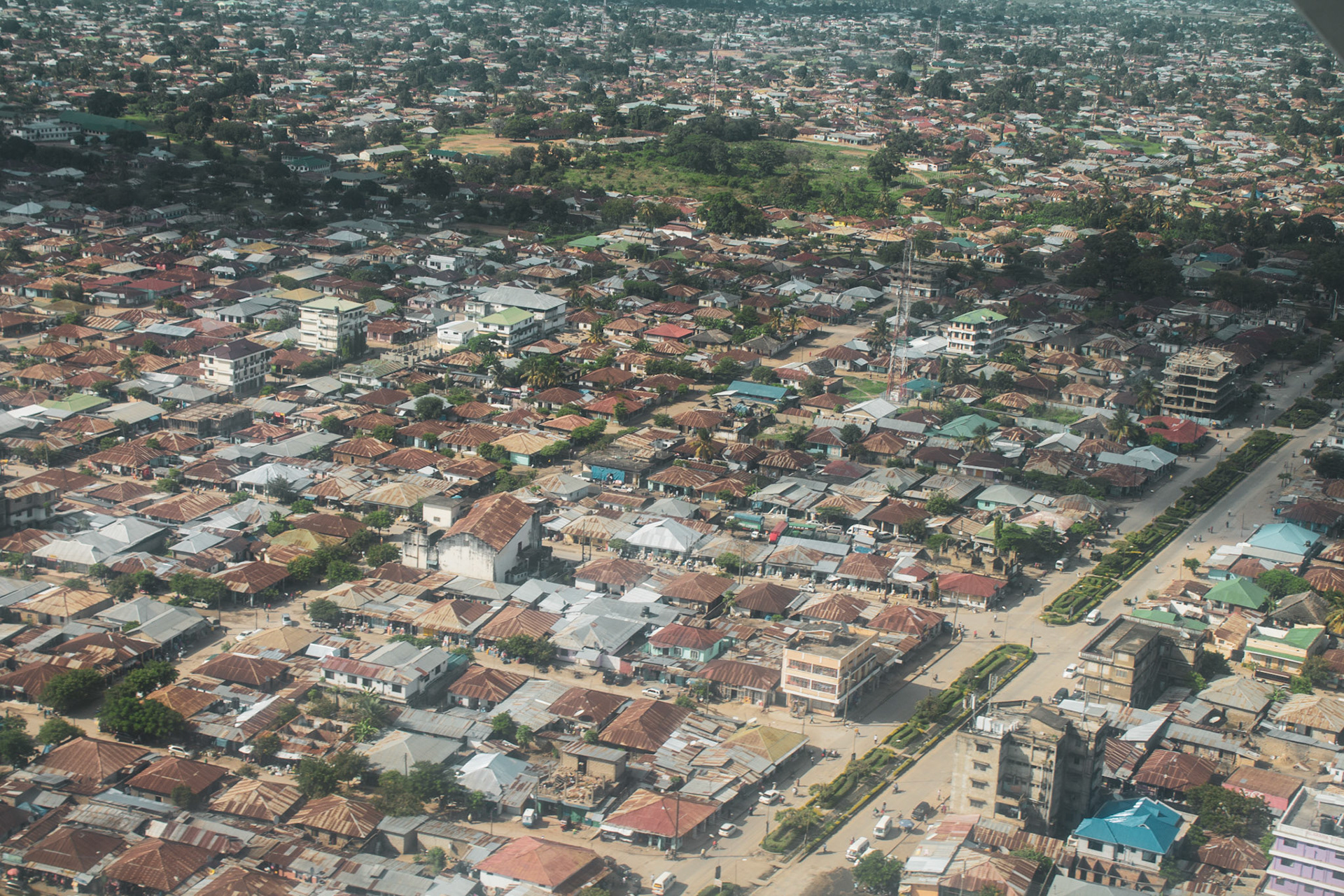 Tanga from above, Tanzania