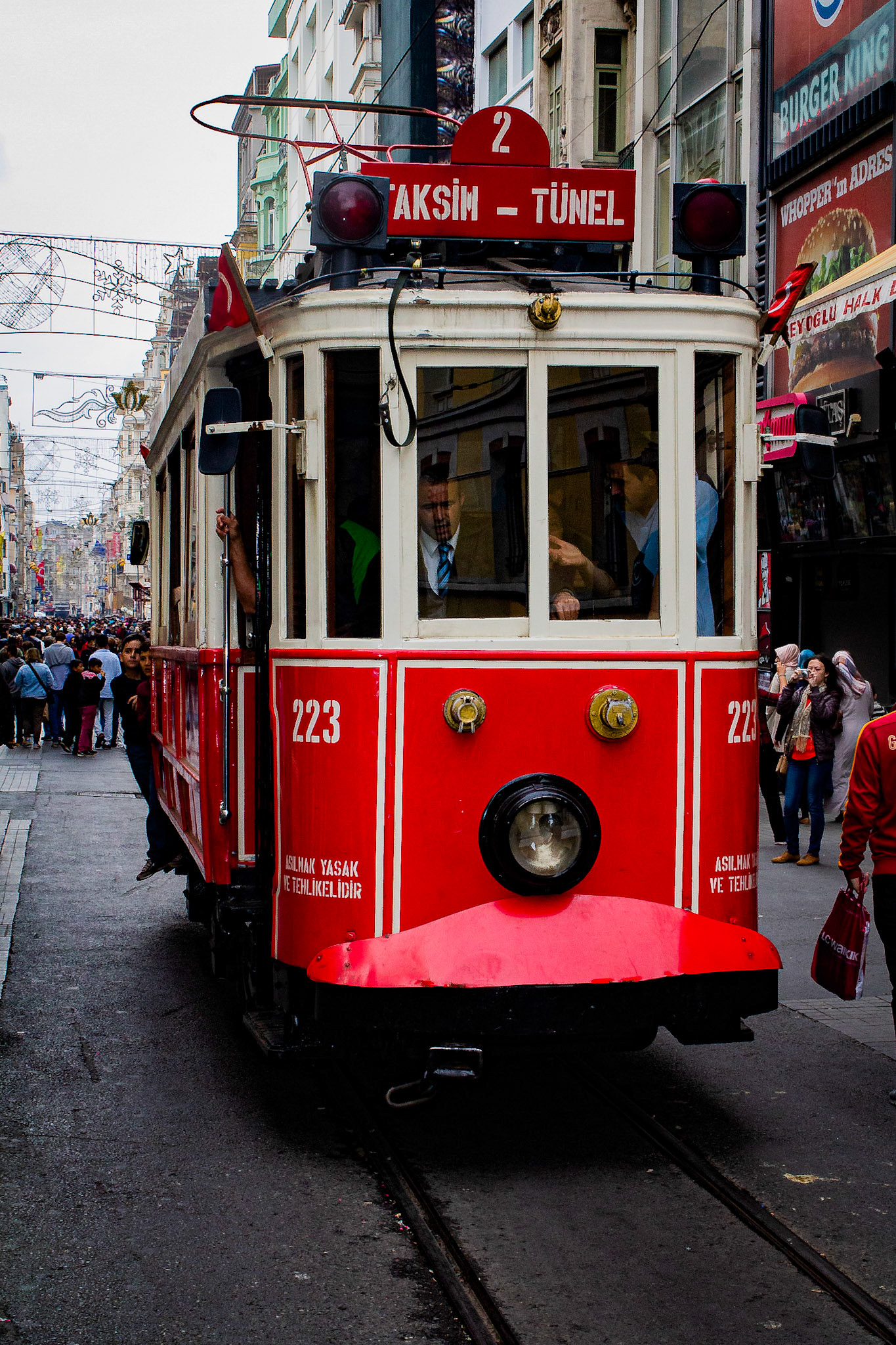 The classic Taksim tram in Istanbul