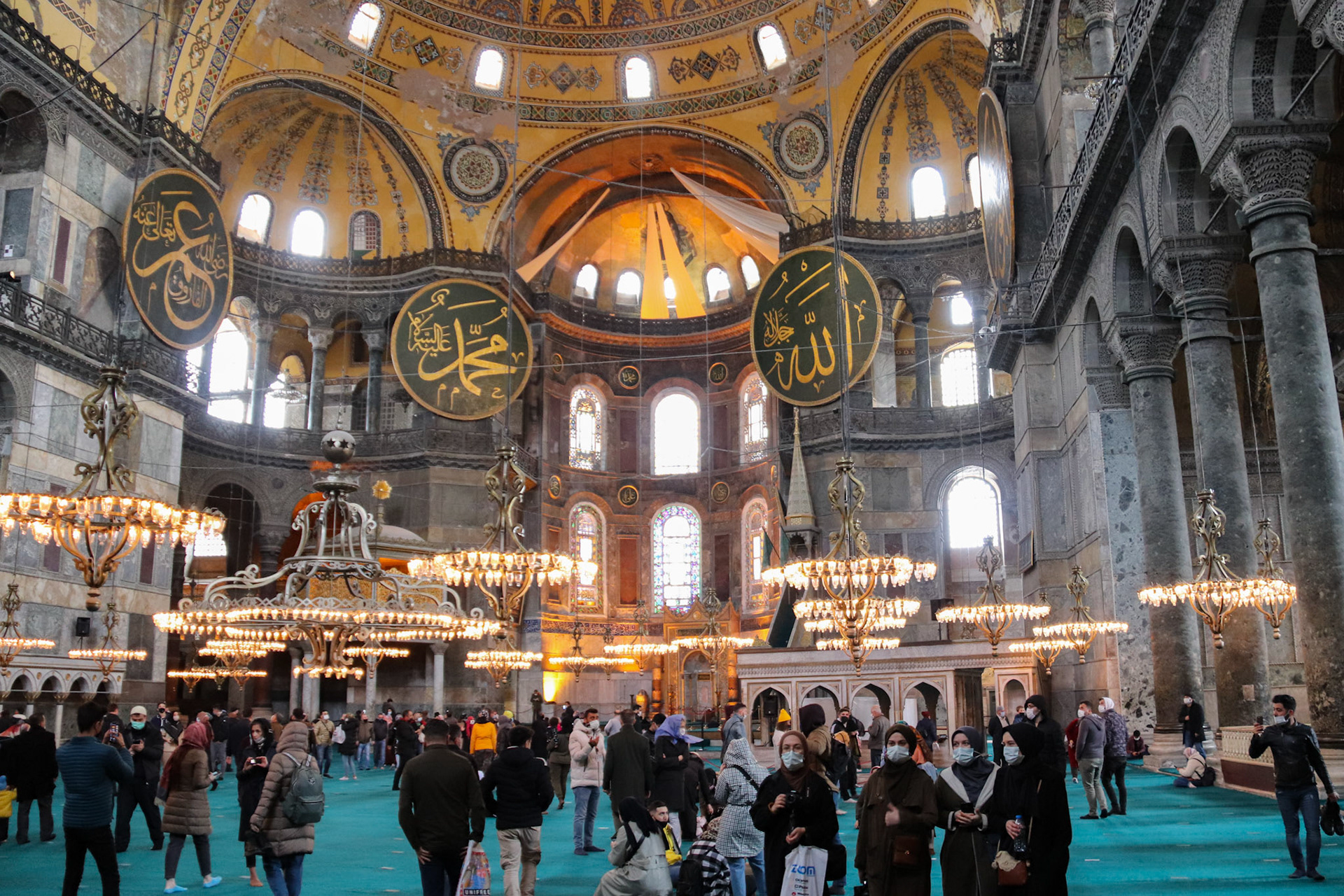 Inside Hagia Sophia, Istanbul