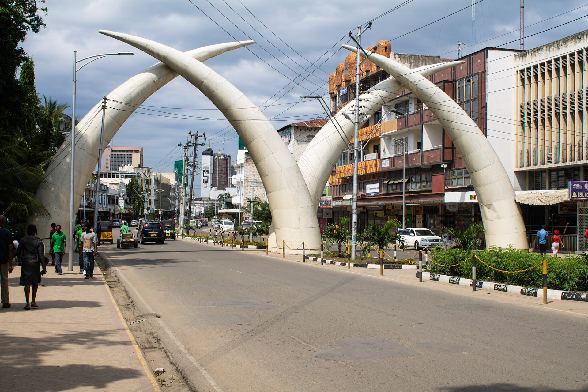Moi Avenue's Famous Mombasa Tusks