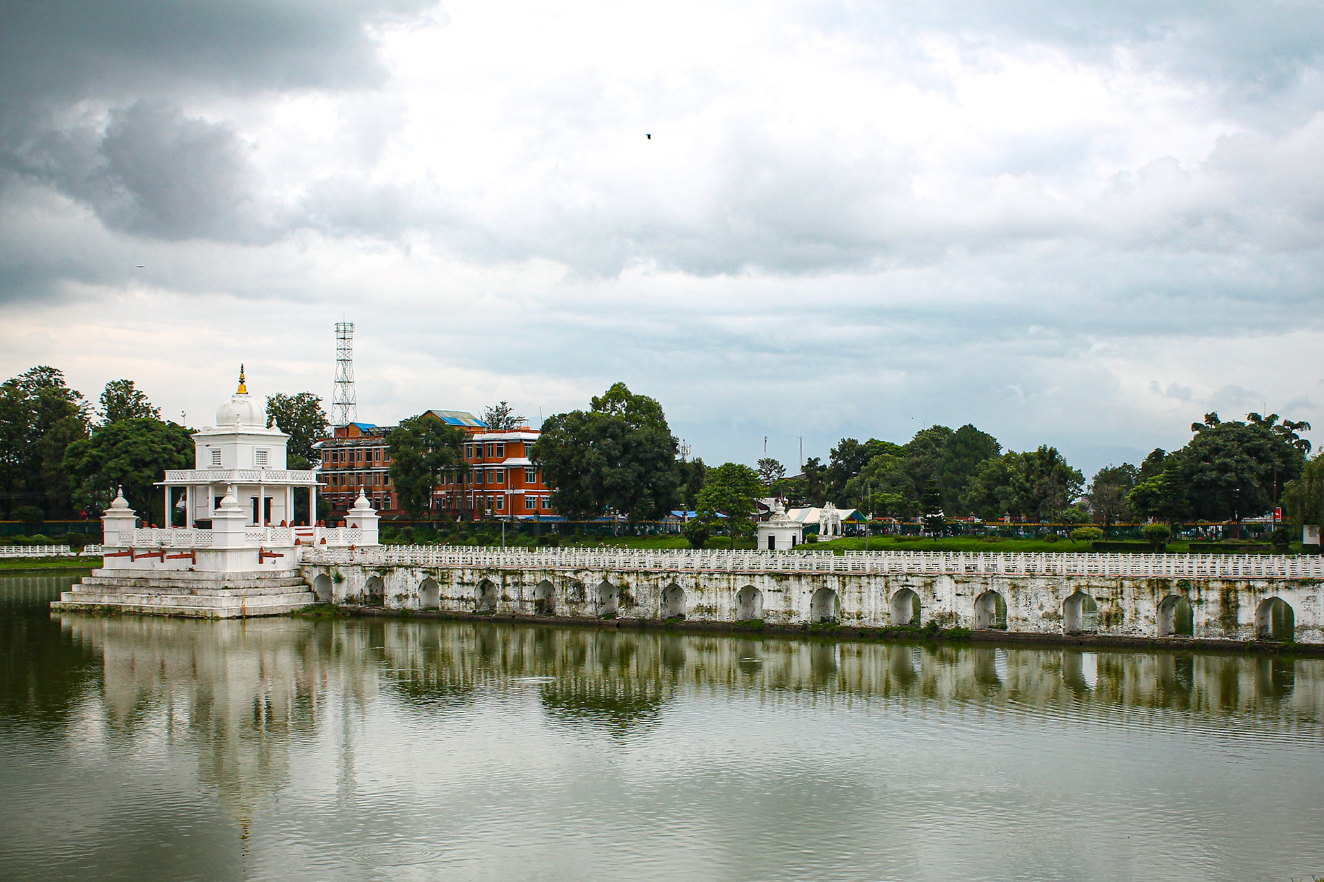 Shiva Temple In Lake Rani Pokharil, Kathmandu