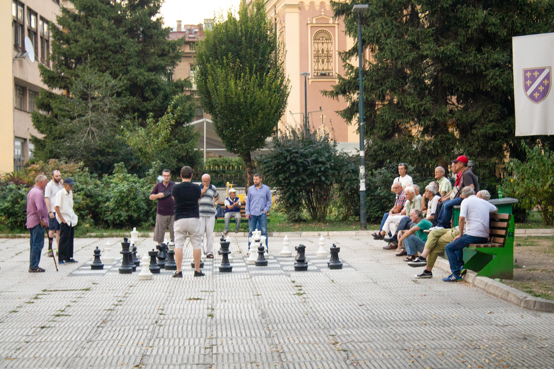 Men playing chess, Sarajevo