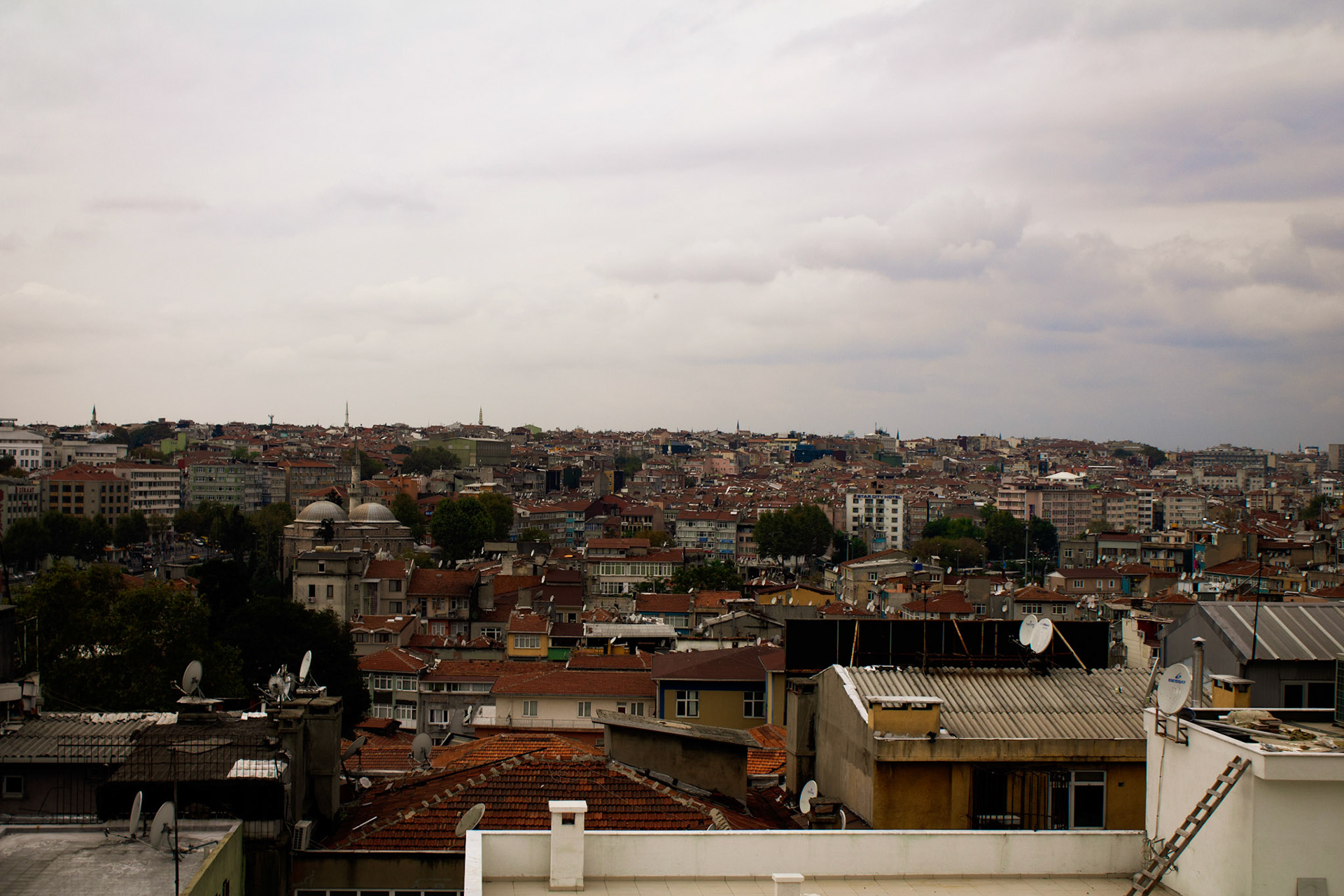 Istanbul skyline in the non touristic direction