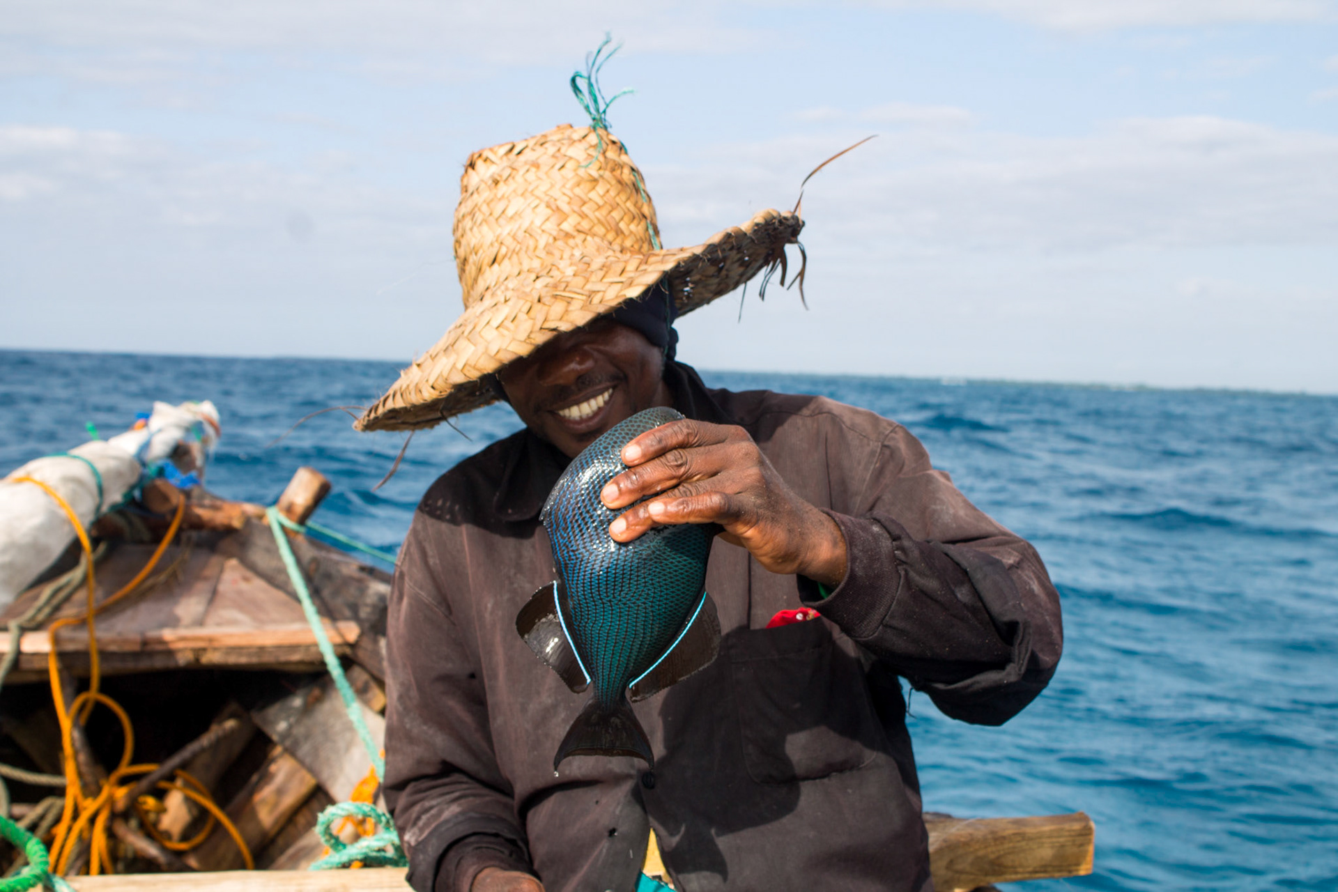 Fishing with some of the locals outside of Tanga