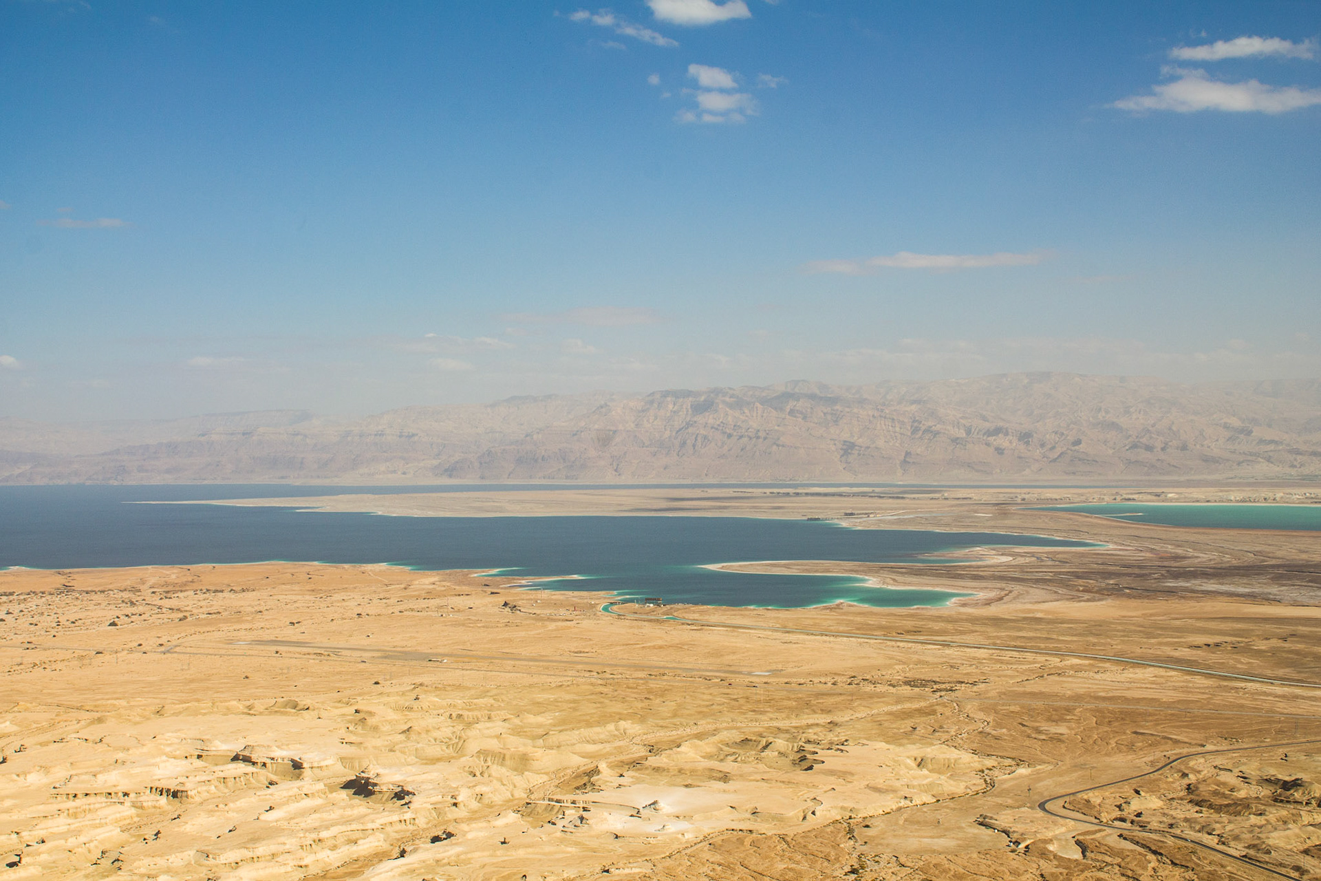 Dead sea seen from Masada, Israel