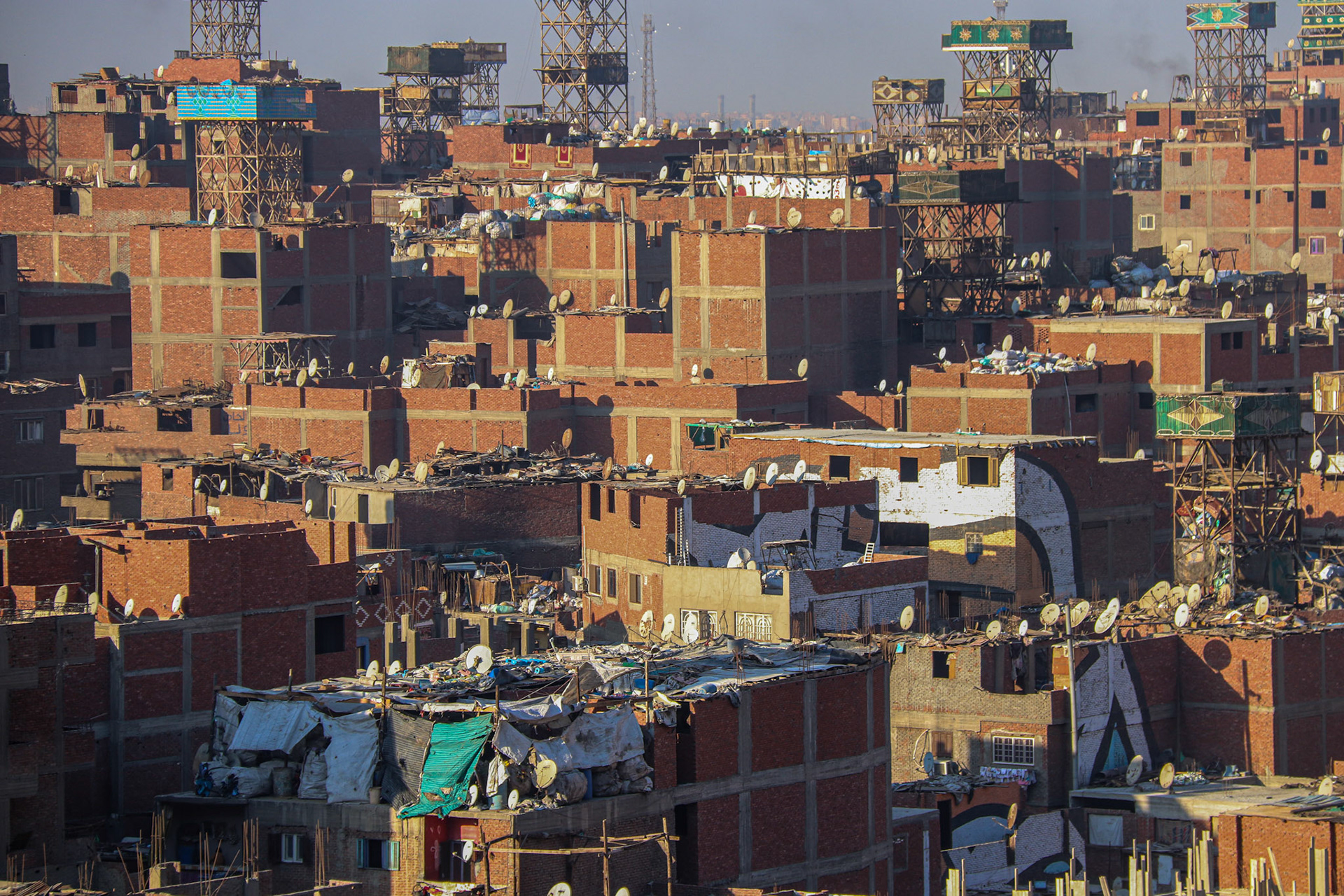 The "Garbage City" in Cairo, where the Coptics minority have created a rather remarkable recyceling business out of their neighbourhood