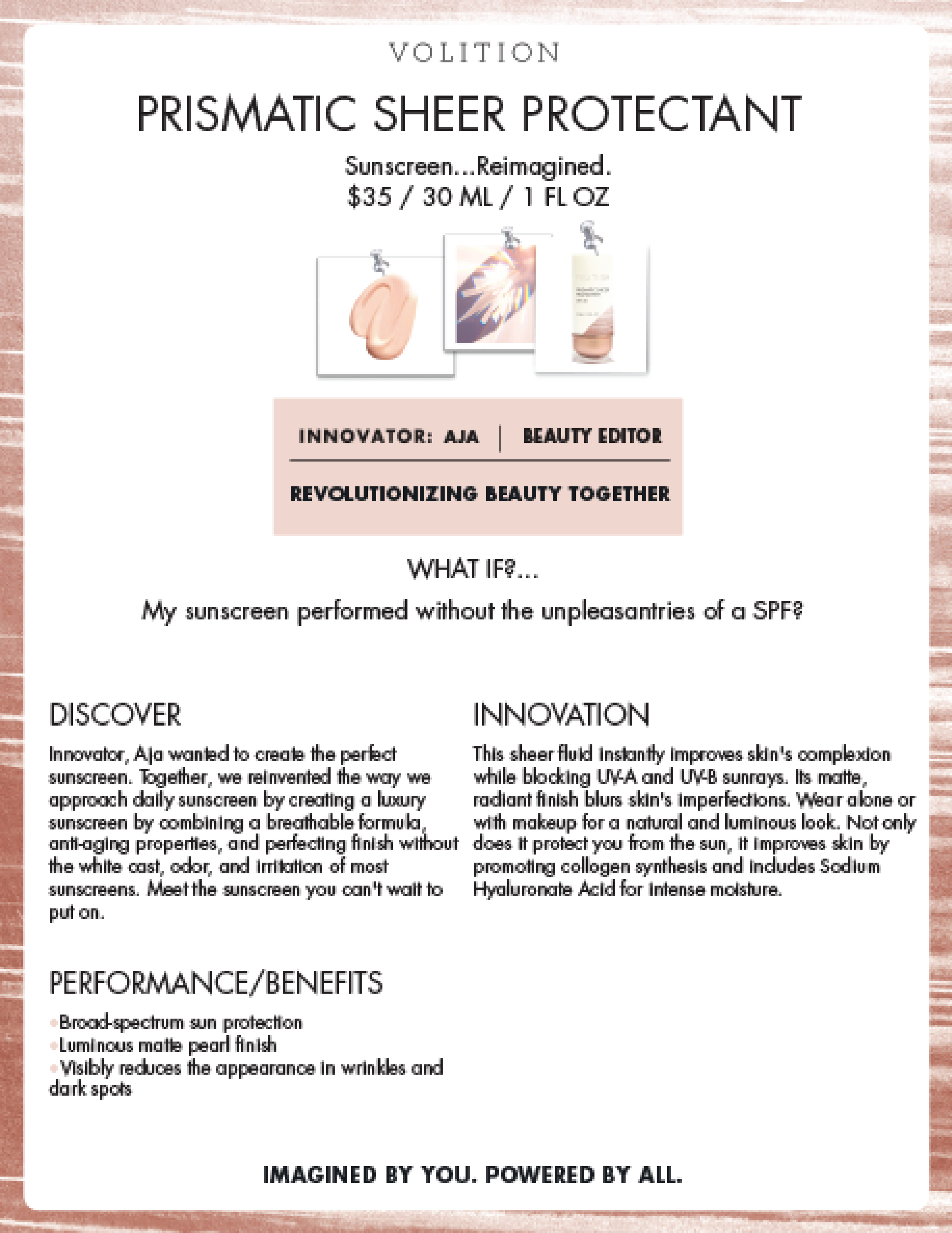 Sell Sheet - Prismatic Sheer Protectant