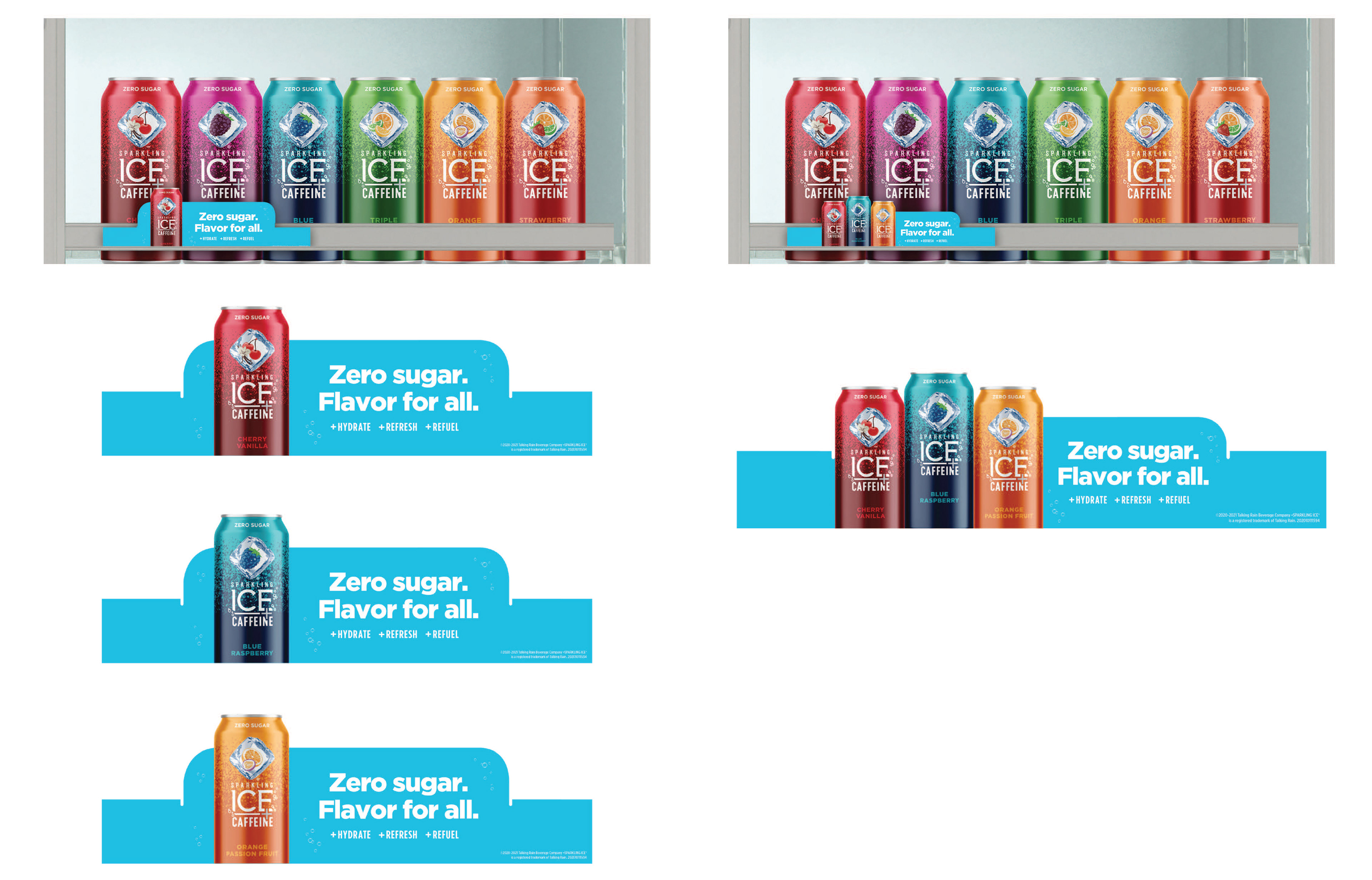 Shelf Talker - Sparkling Ice +Caffeine