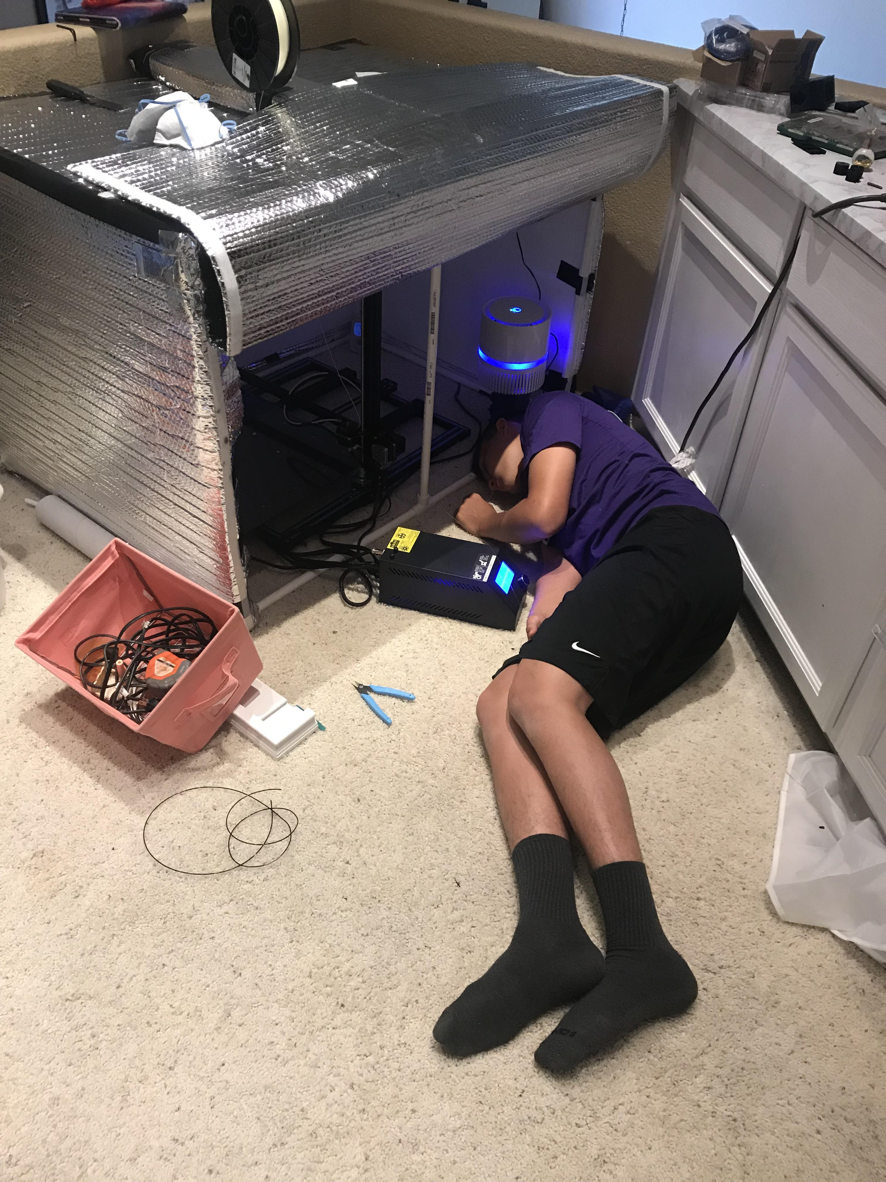 Passed Out Fixing The 3d Printer