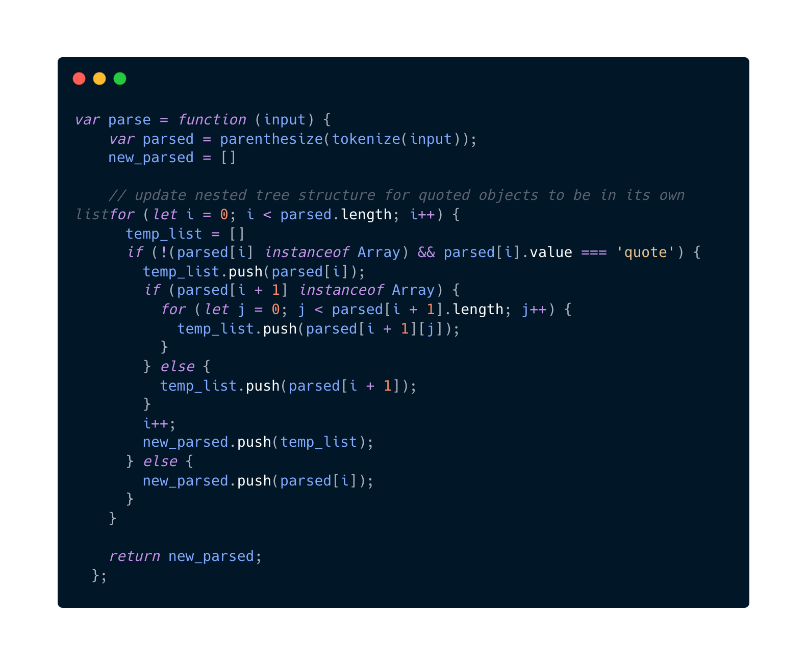 interpreter for the programming language common lisp